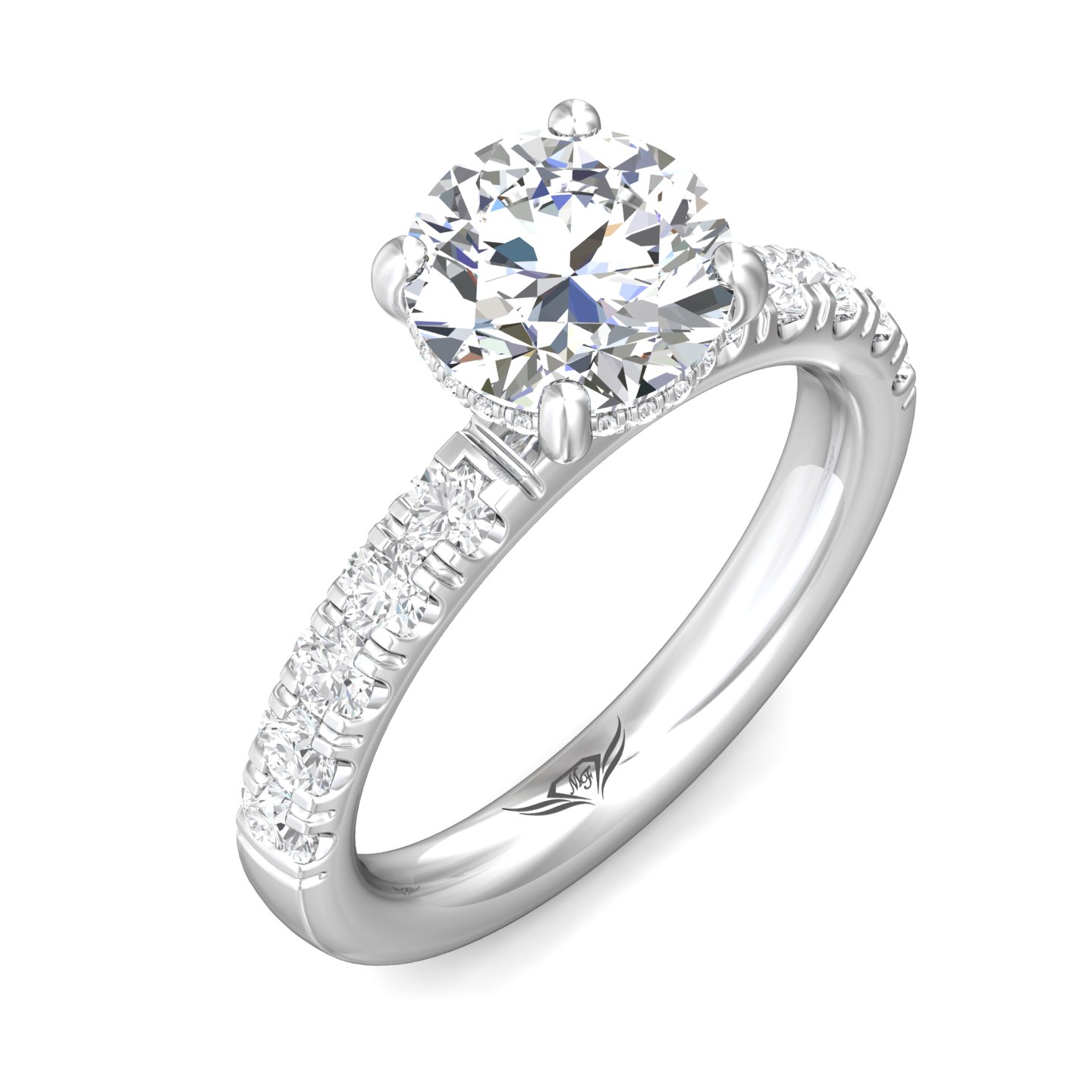 Platinum Round Diamond Engagement Ring