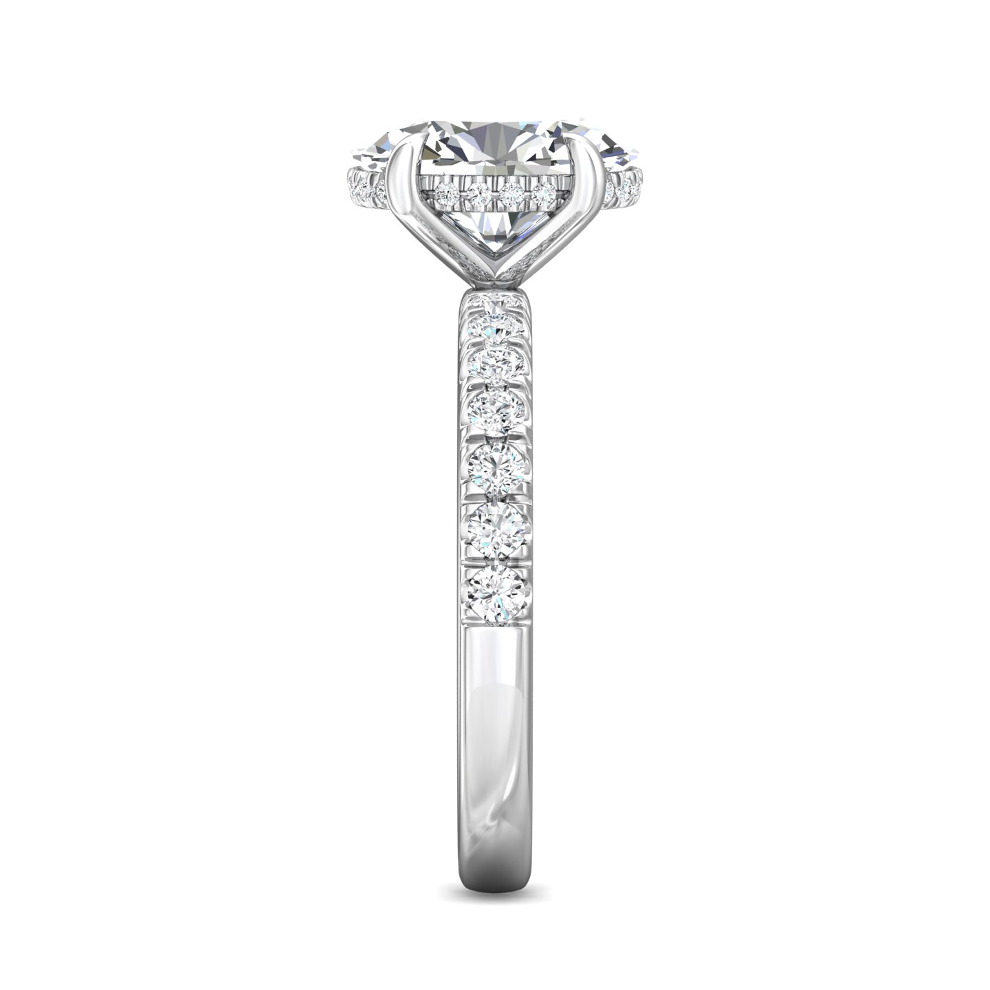 Platinum Oval Diamond Engagement Ring