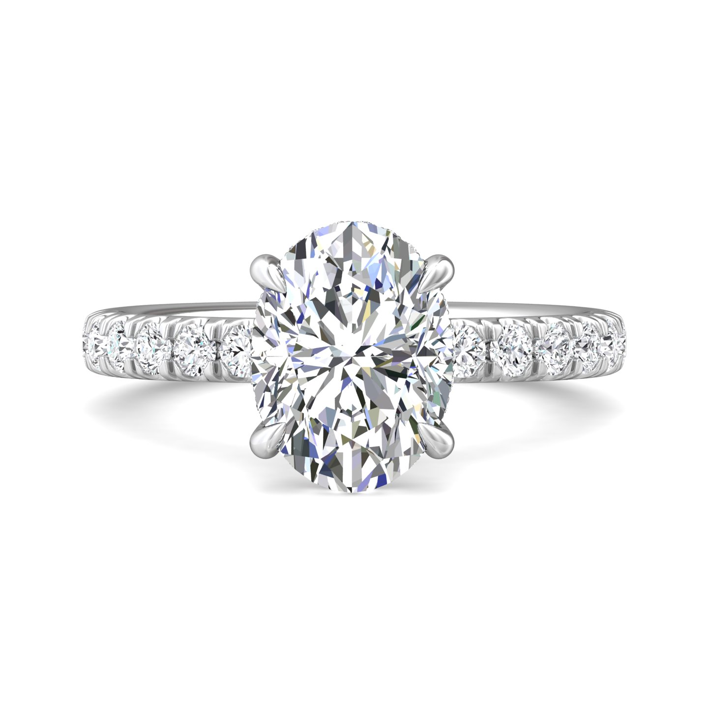 Platinum Oval Diamond Engagement Ring