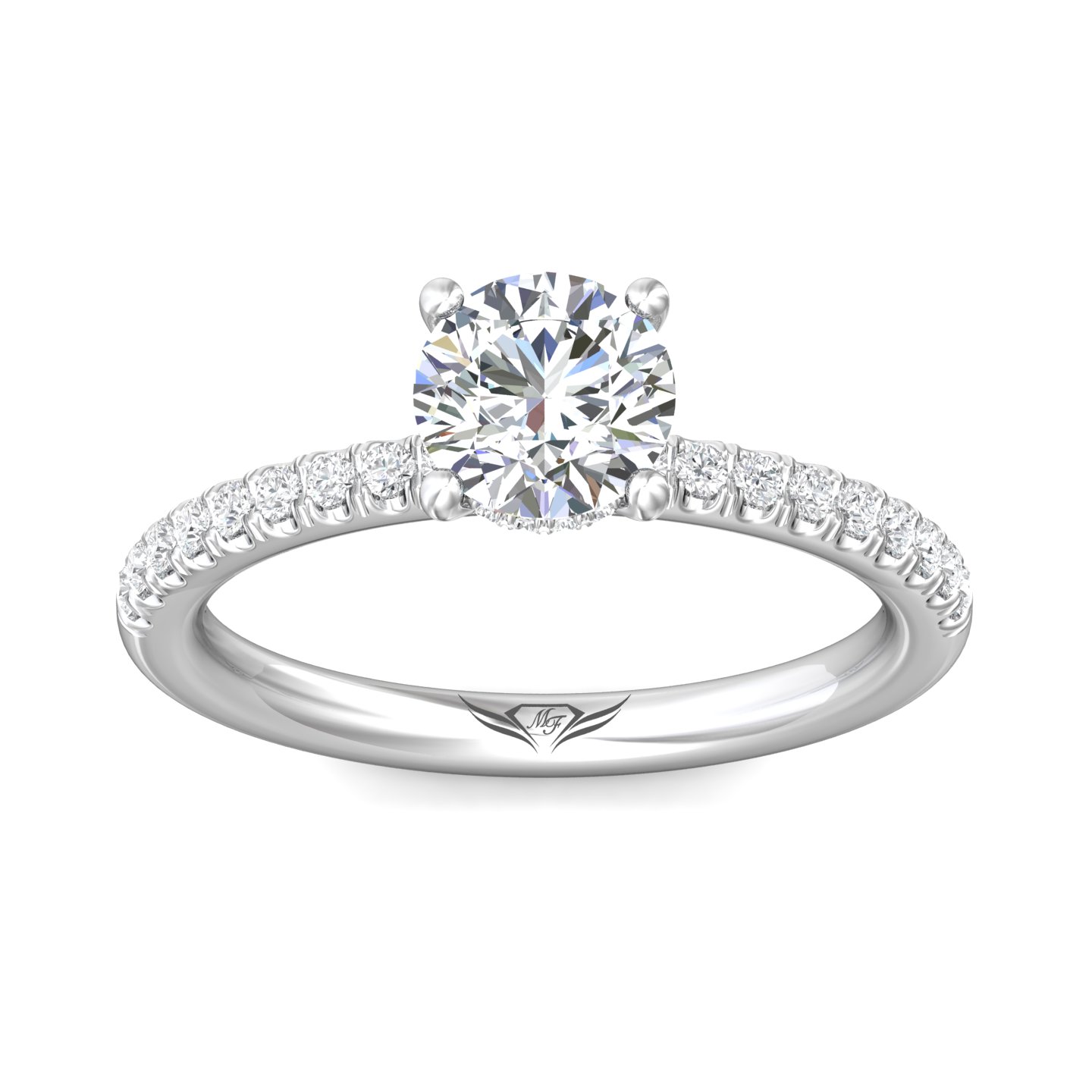 Platinum Round Diamond Engagement Ring