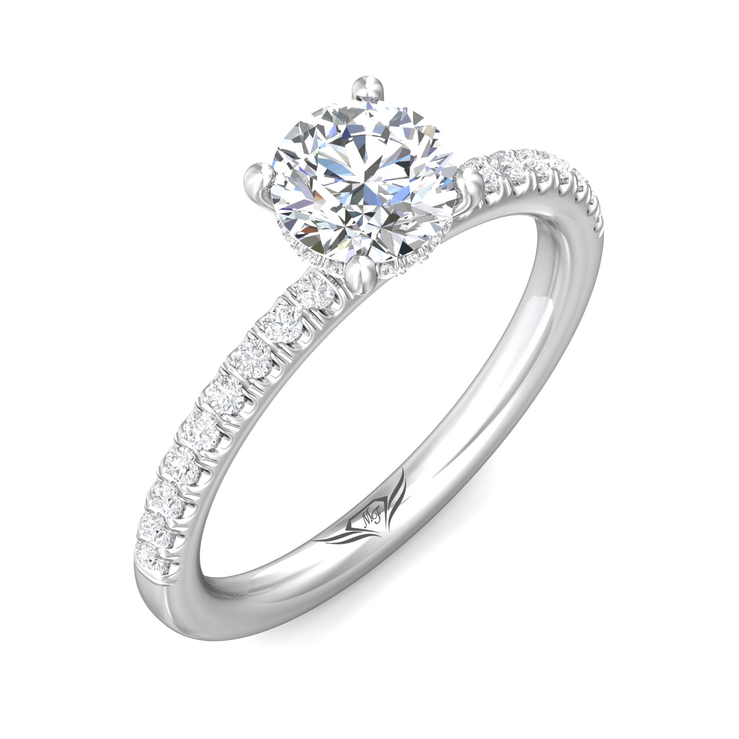 Platinum Round Diamond Engagement Ring