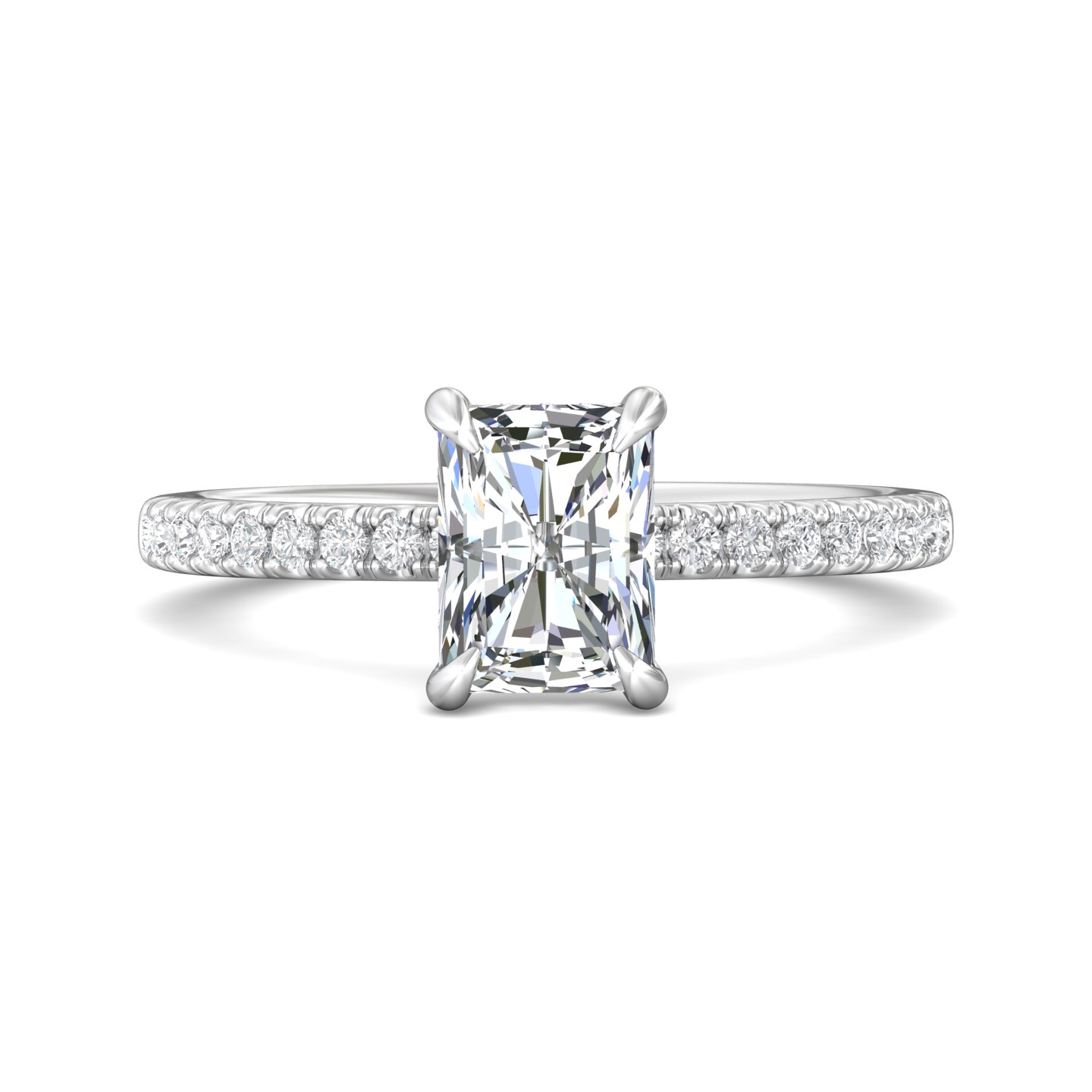 Platinum Radiant Diamond Engagement Ring
