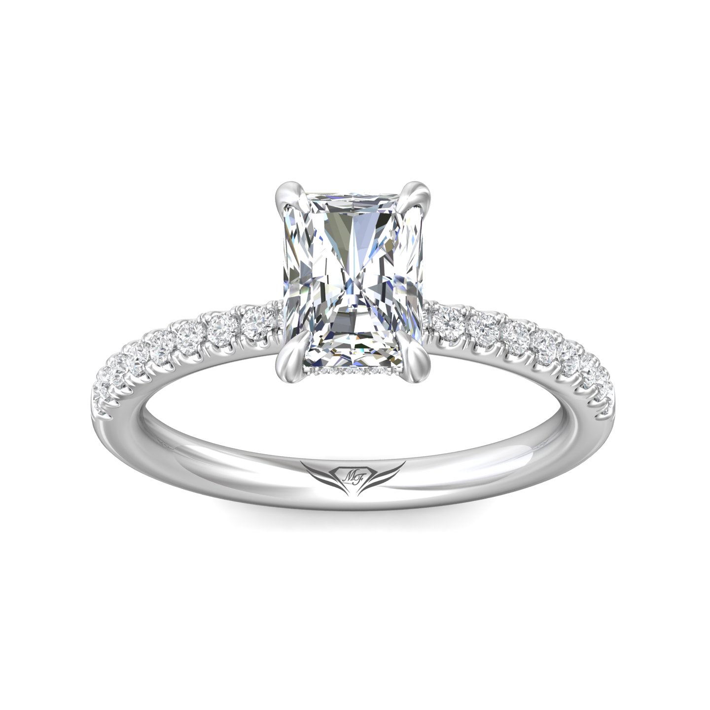 Platinum Radiant Diamond Engagement Ring