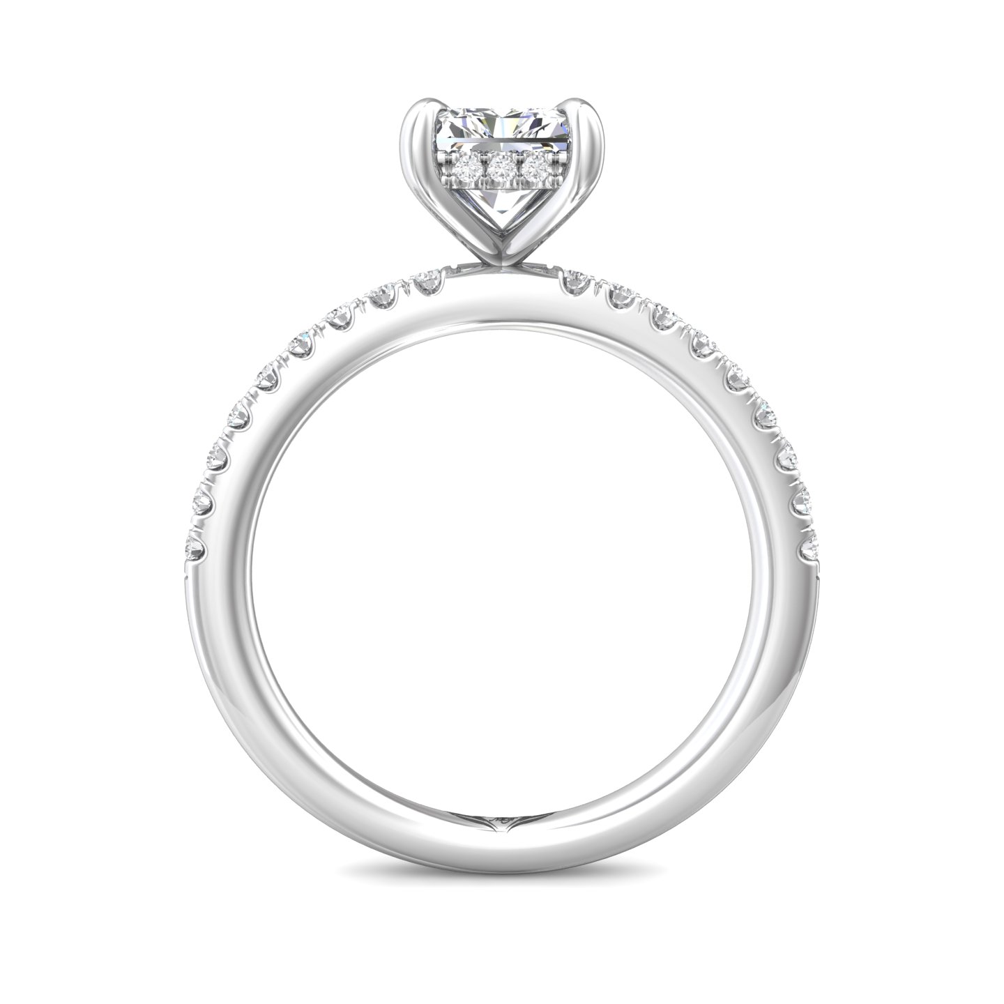 Platinum Radiant Diamond Engagement Ring