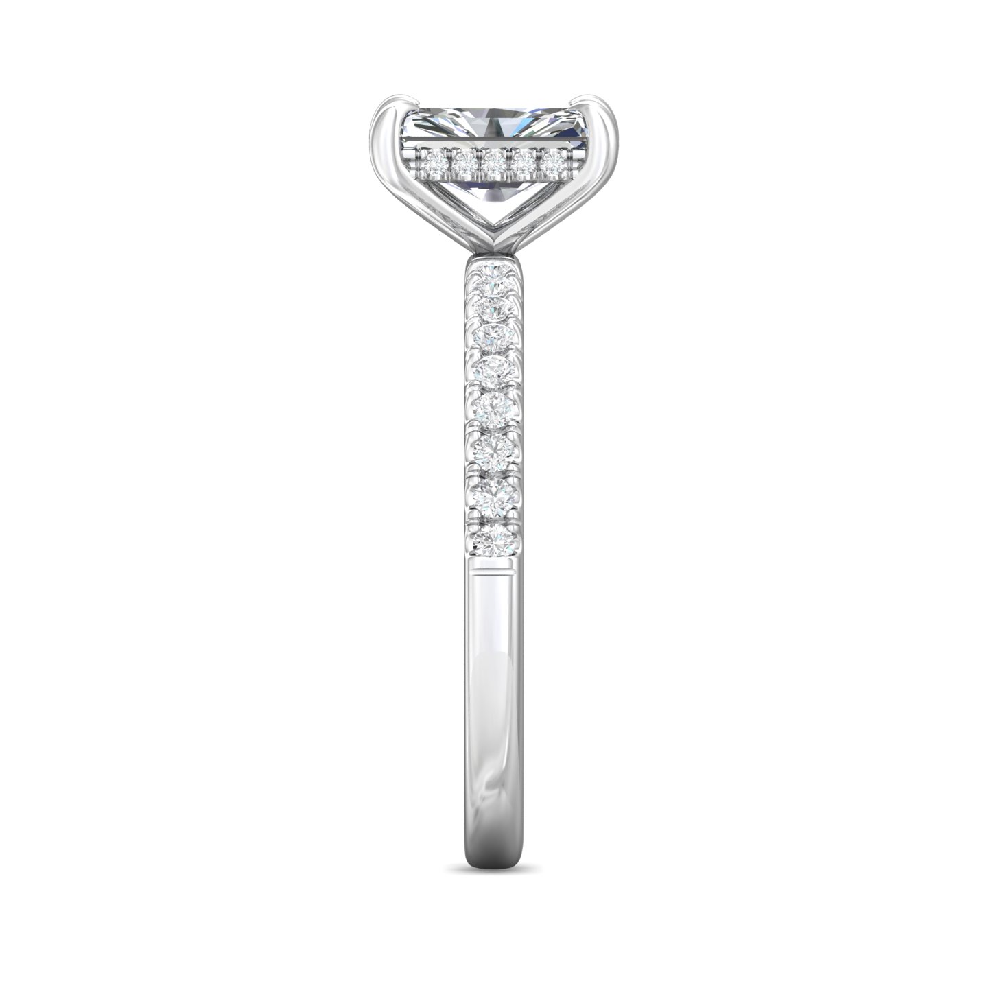 Platinum Radiant Diamond Engagement Ring