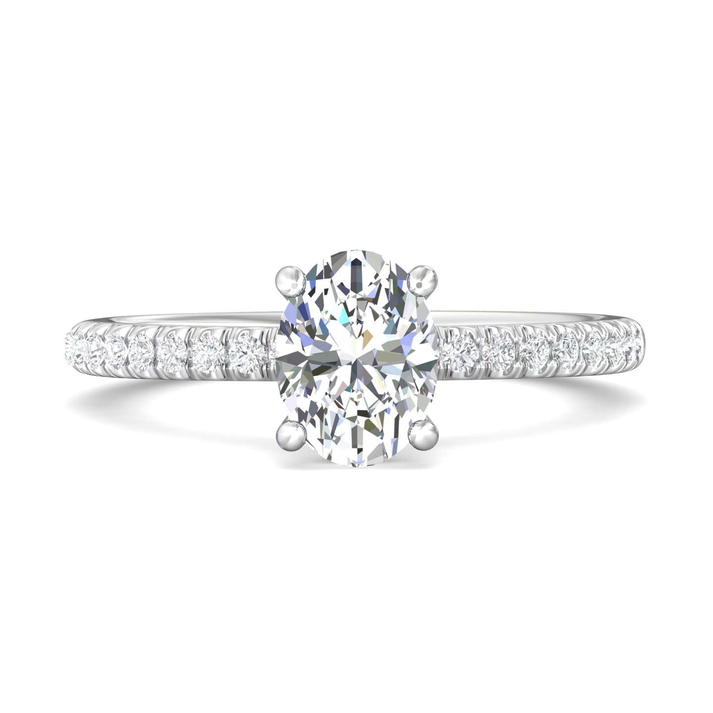 Platinum Oval Diamond Engagement Ring