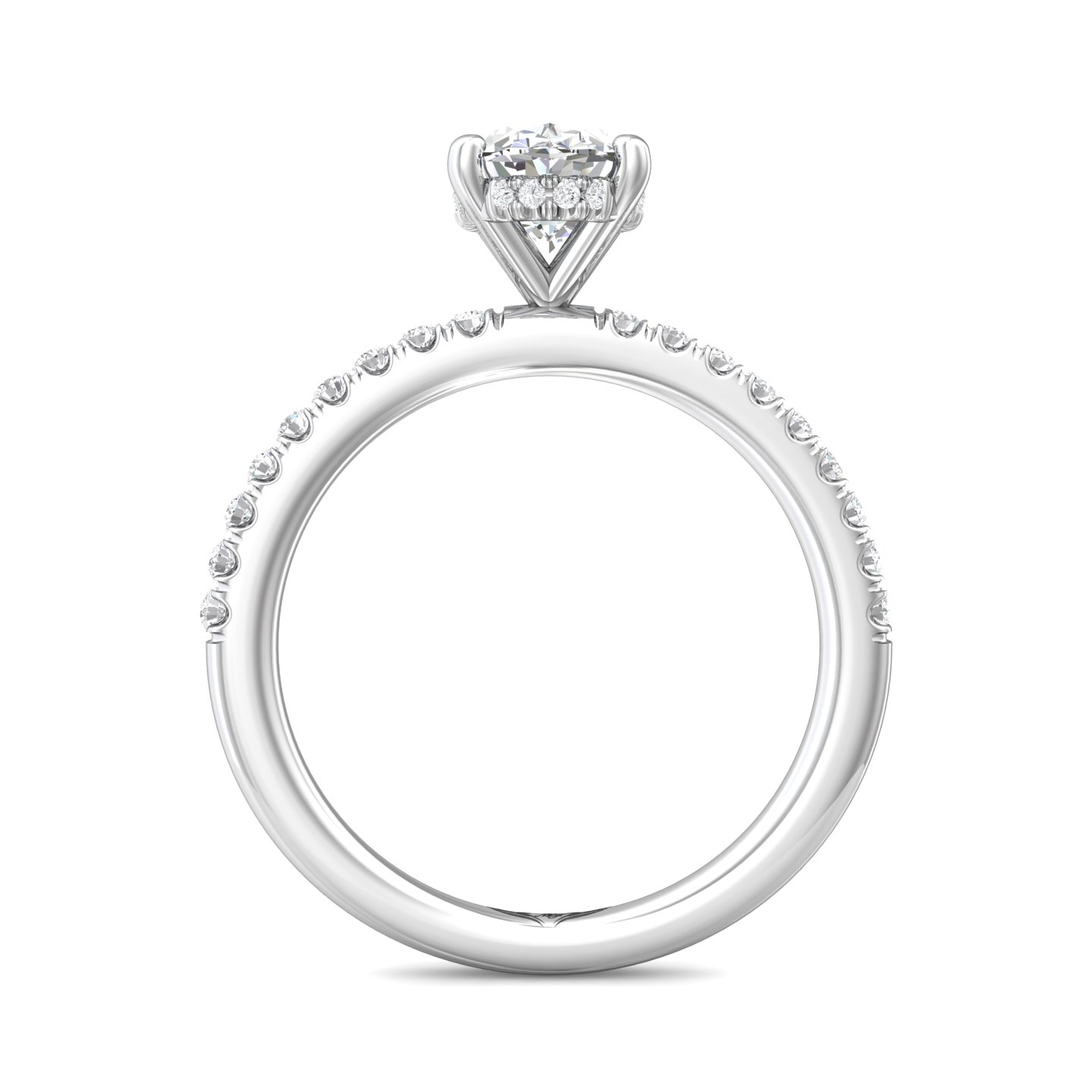 Platinum Oval Diamond Engagement Ring