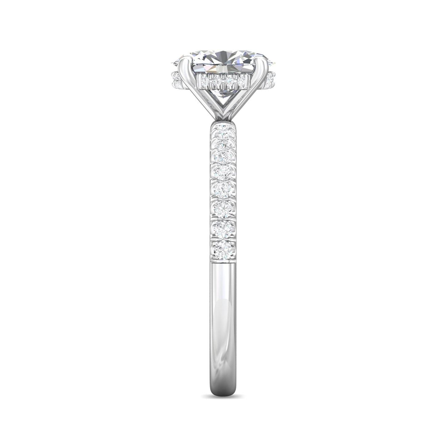 Platinum Oval Diamond Engagement Ring
