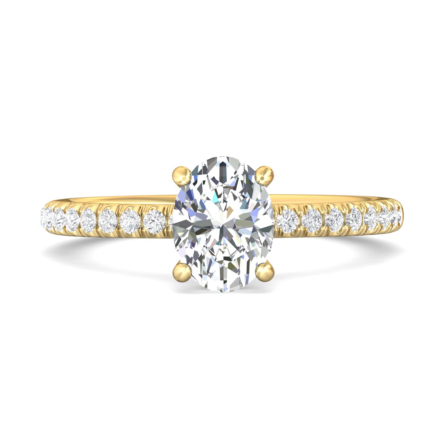 Platinum Oval Diamond Engagement Ring