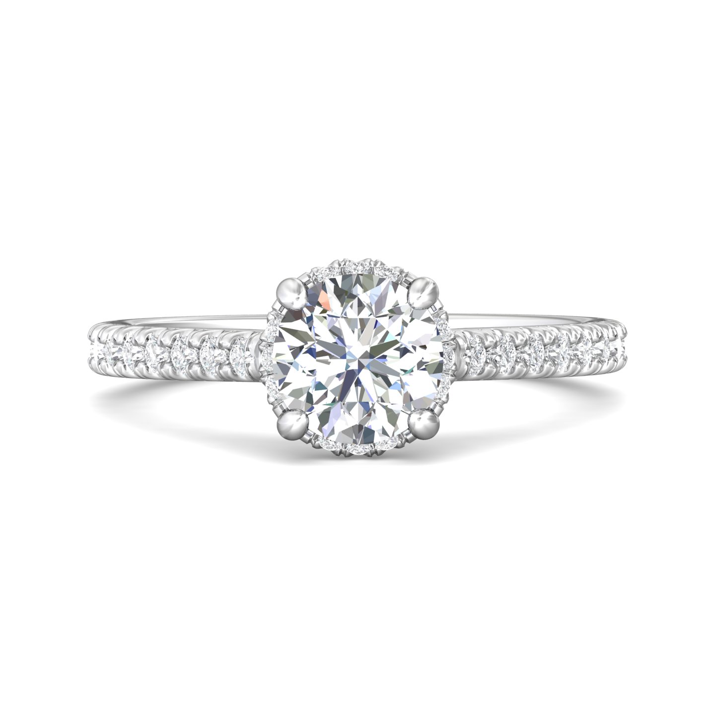 Platinum Round Diamond Engagement Ring