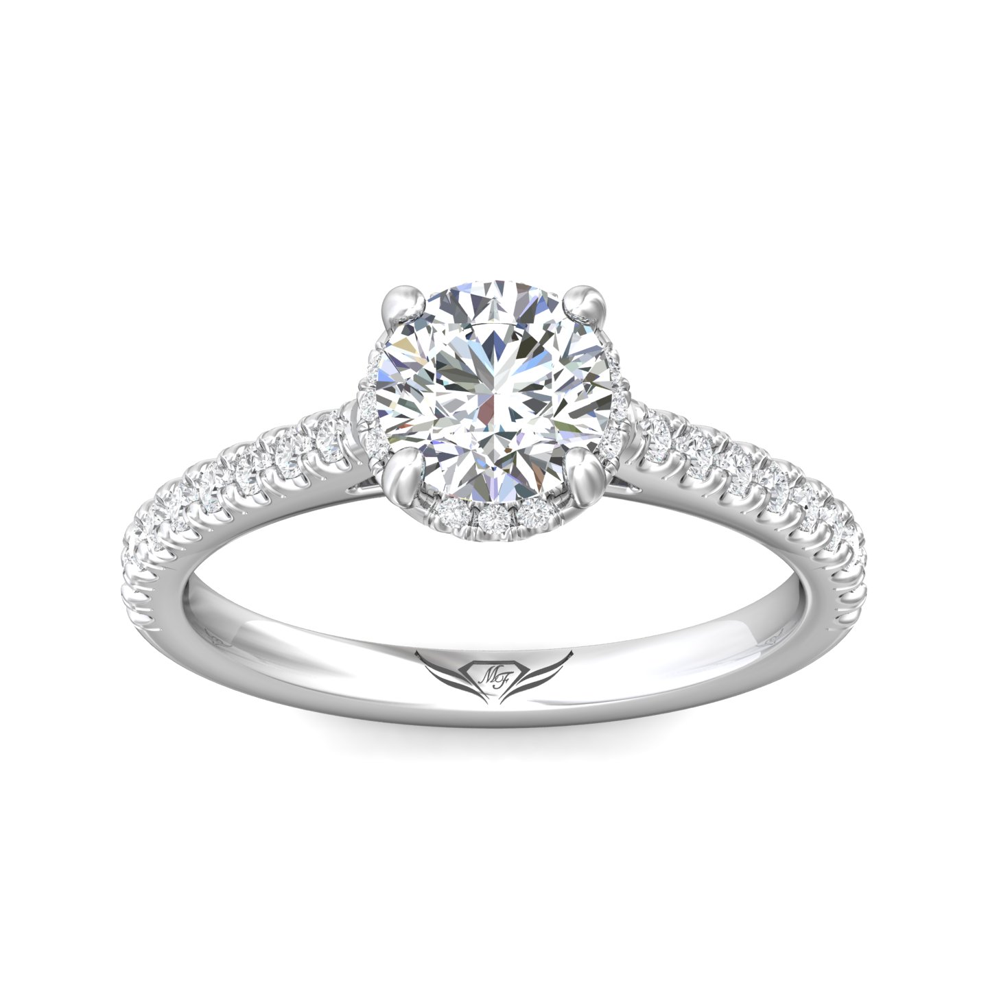 Platinum Round Diamond Engagement Ring