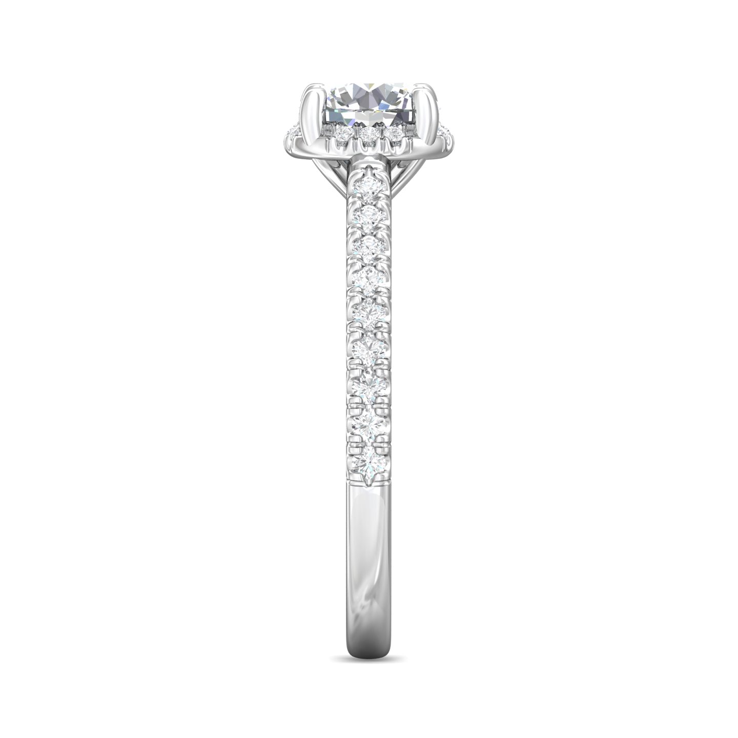 Platinum Round Diamond Engagement Ring