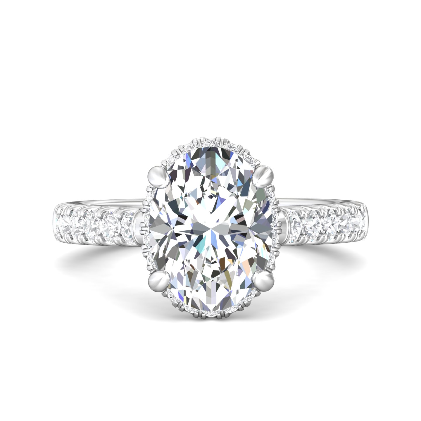 Platinum Oval Diamond Engagement Ring