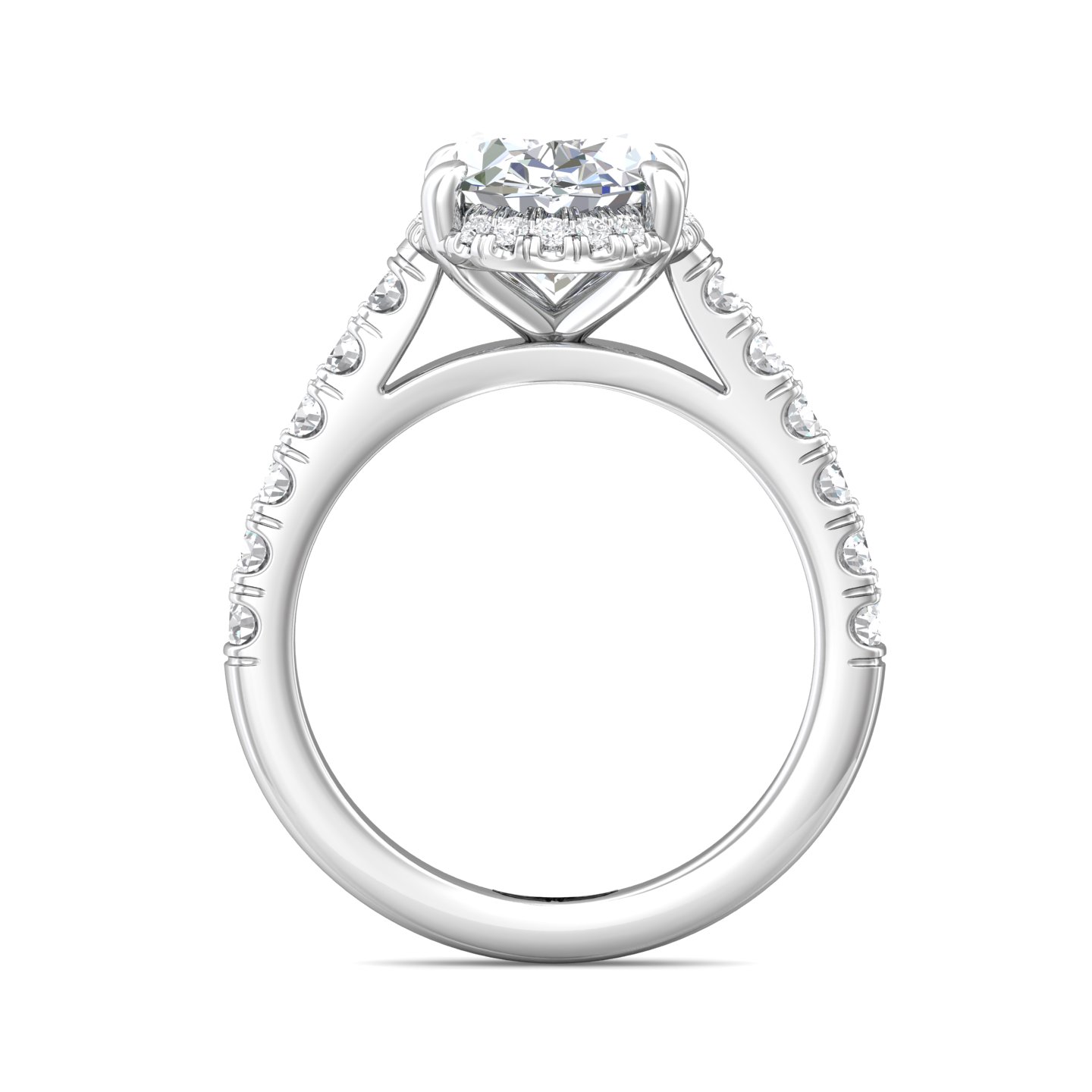 Platinum Oval Diamond Engagement Ring
