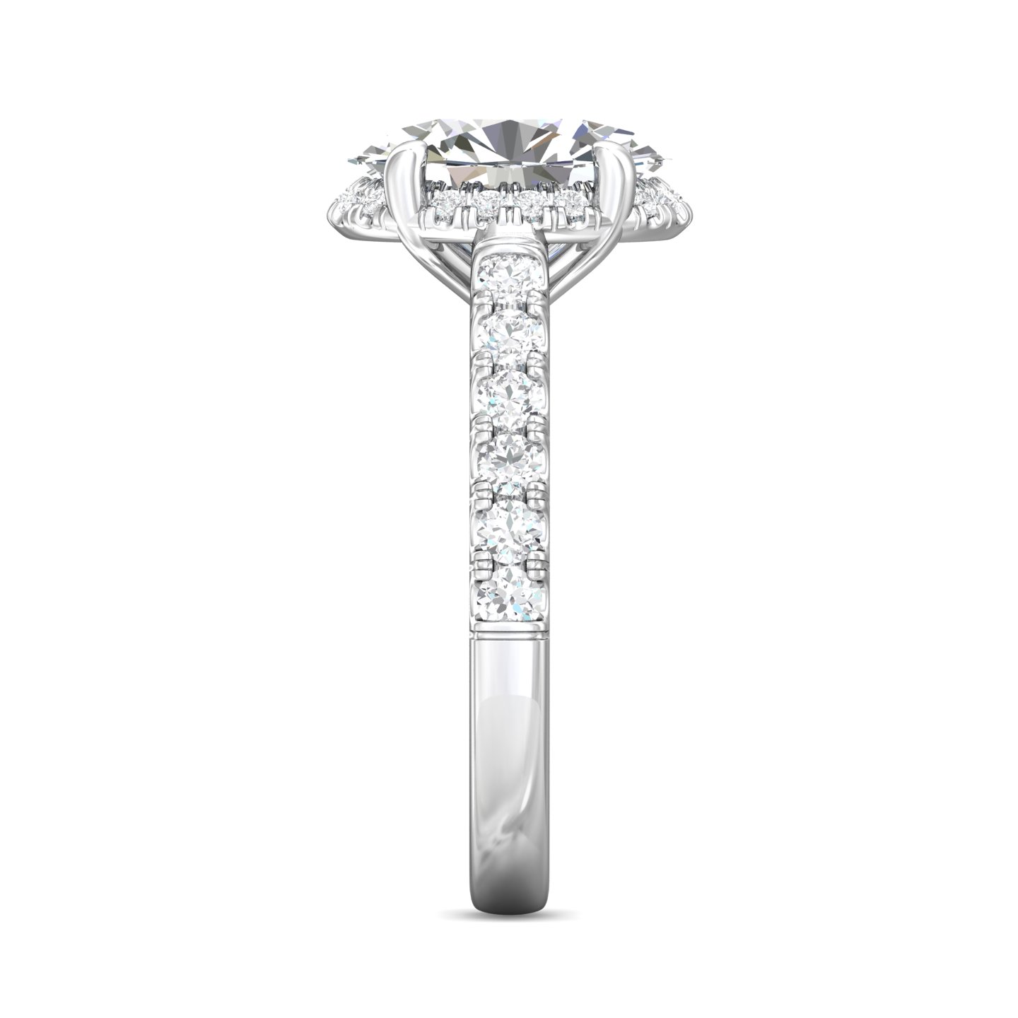 Platinum Oval Diamond Engagement Ring