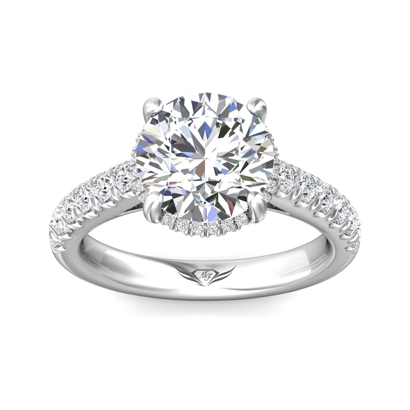 Platinum Round Diamond Engagement Ring