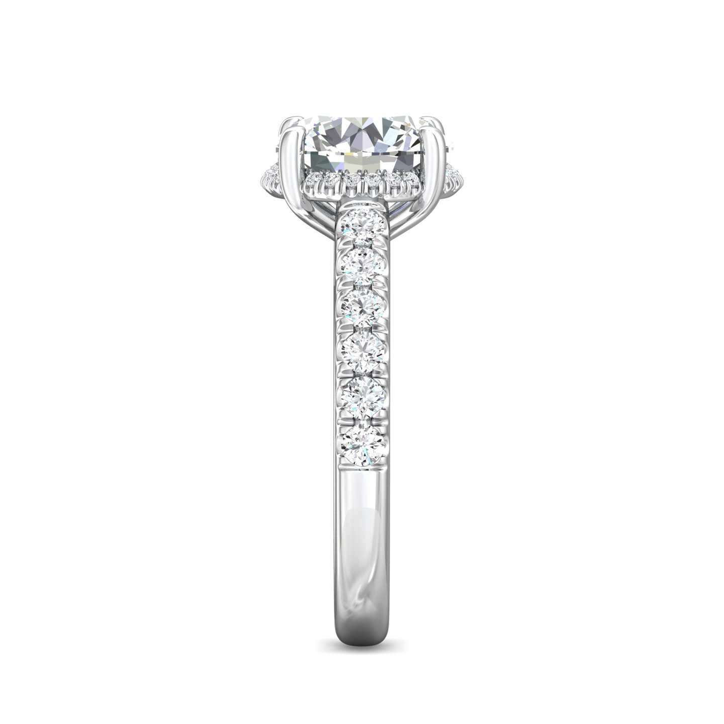 Platinum Round Diamond Engagement Ring