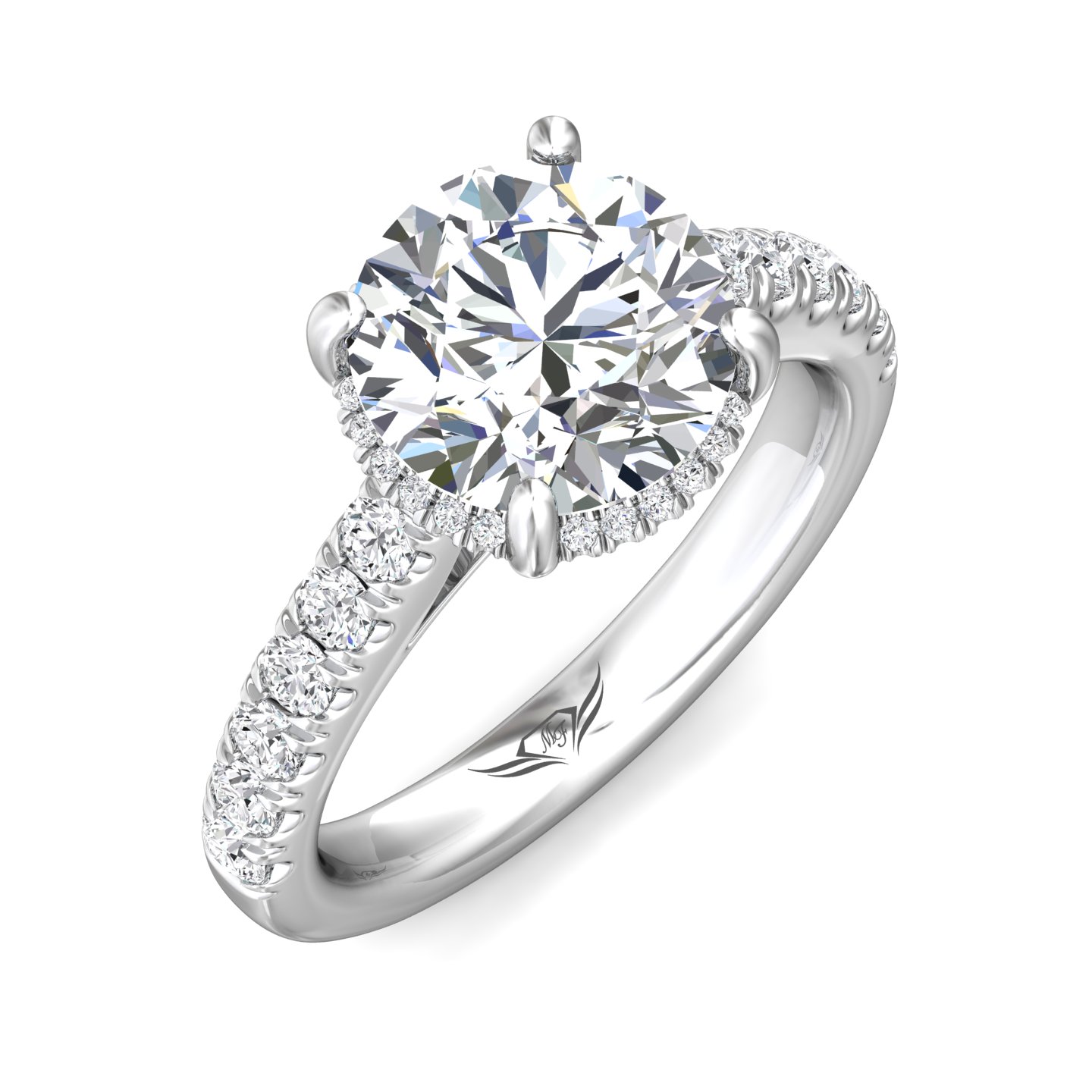 Platinum Round Diamond Engagement Ring