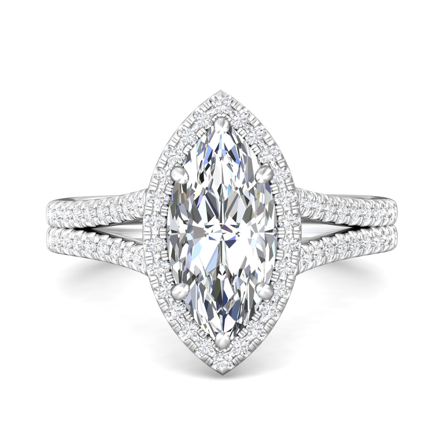 Platinum Marquise Diamond Engagement Ring