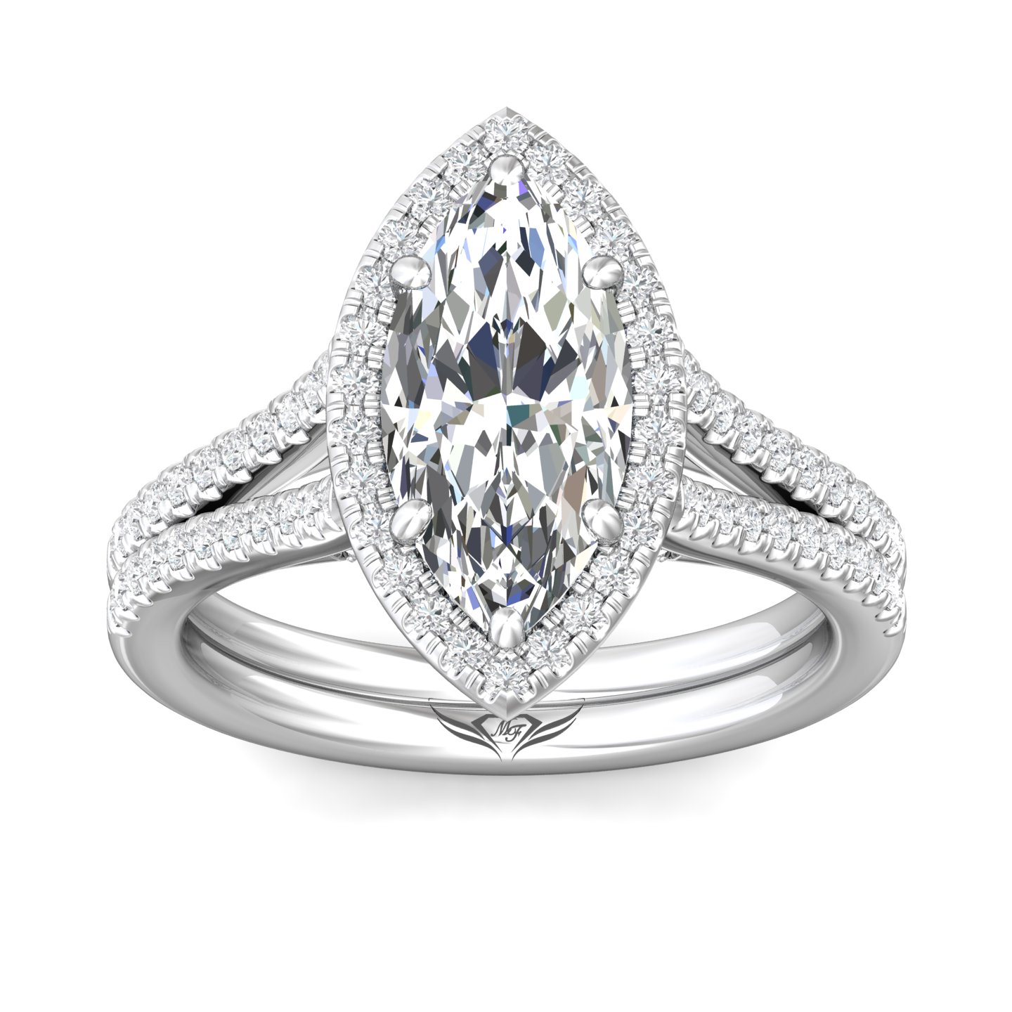 Platinum Marquise Diamond Engagement Ring