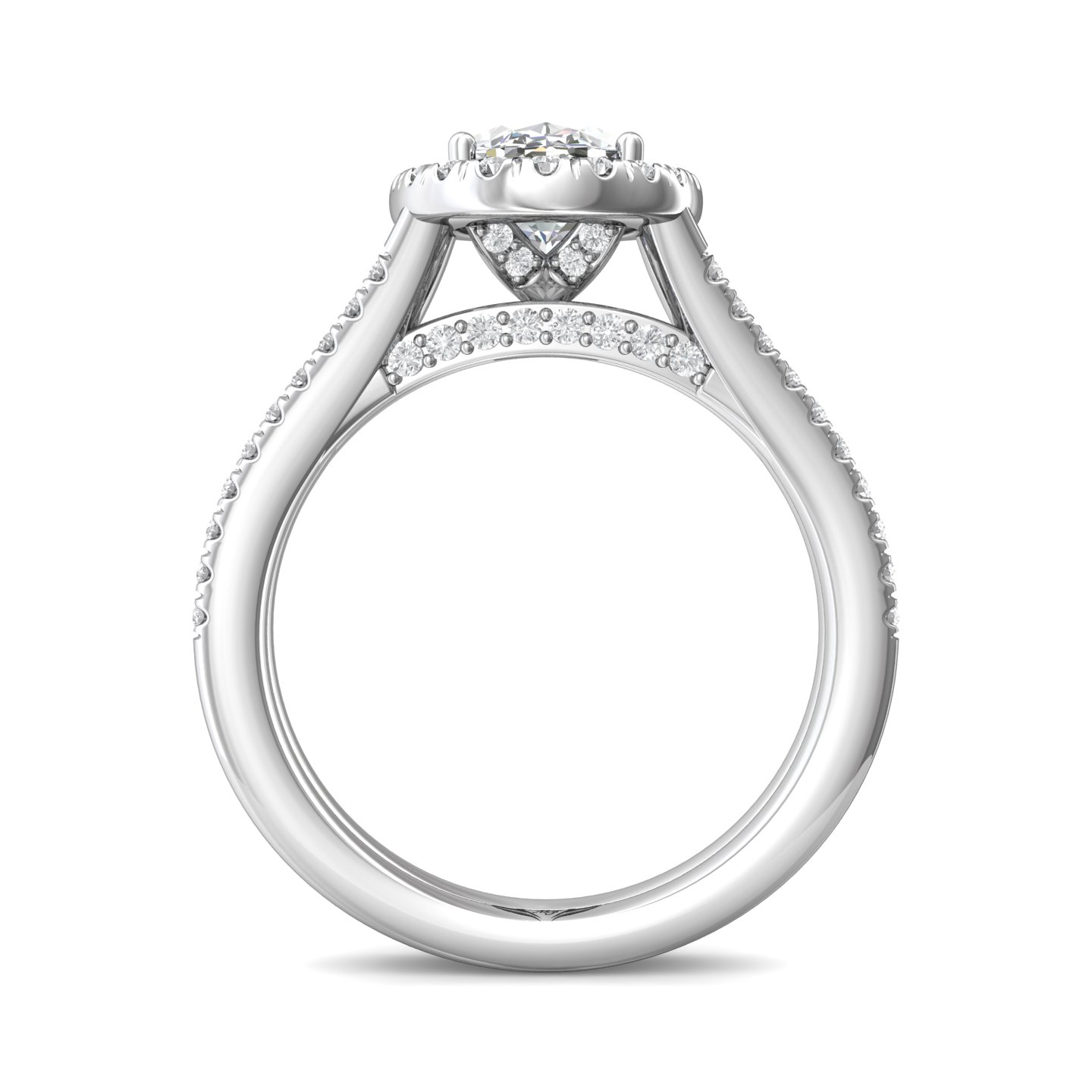 Platinum Oval Diamond Engagement Ring