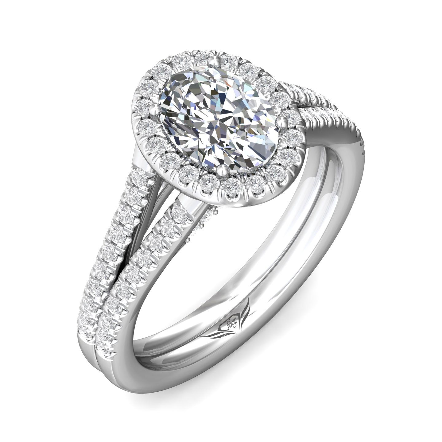 Platinum Oval Diamond Engagement Ring