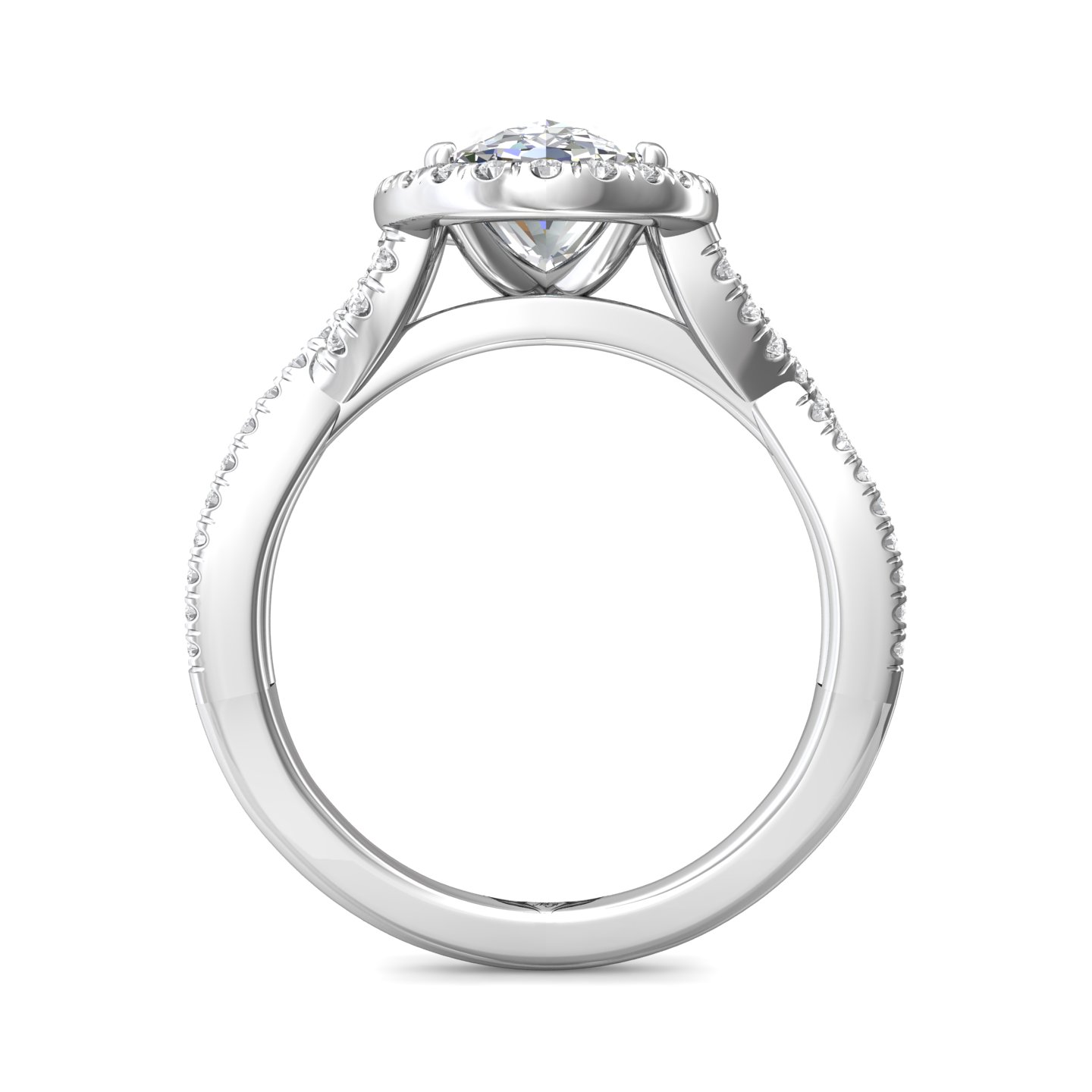 Platinum Oval Diamond Engagement Ring