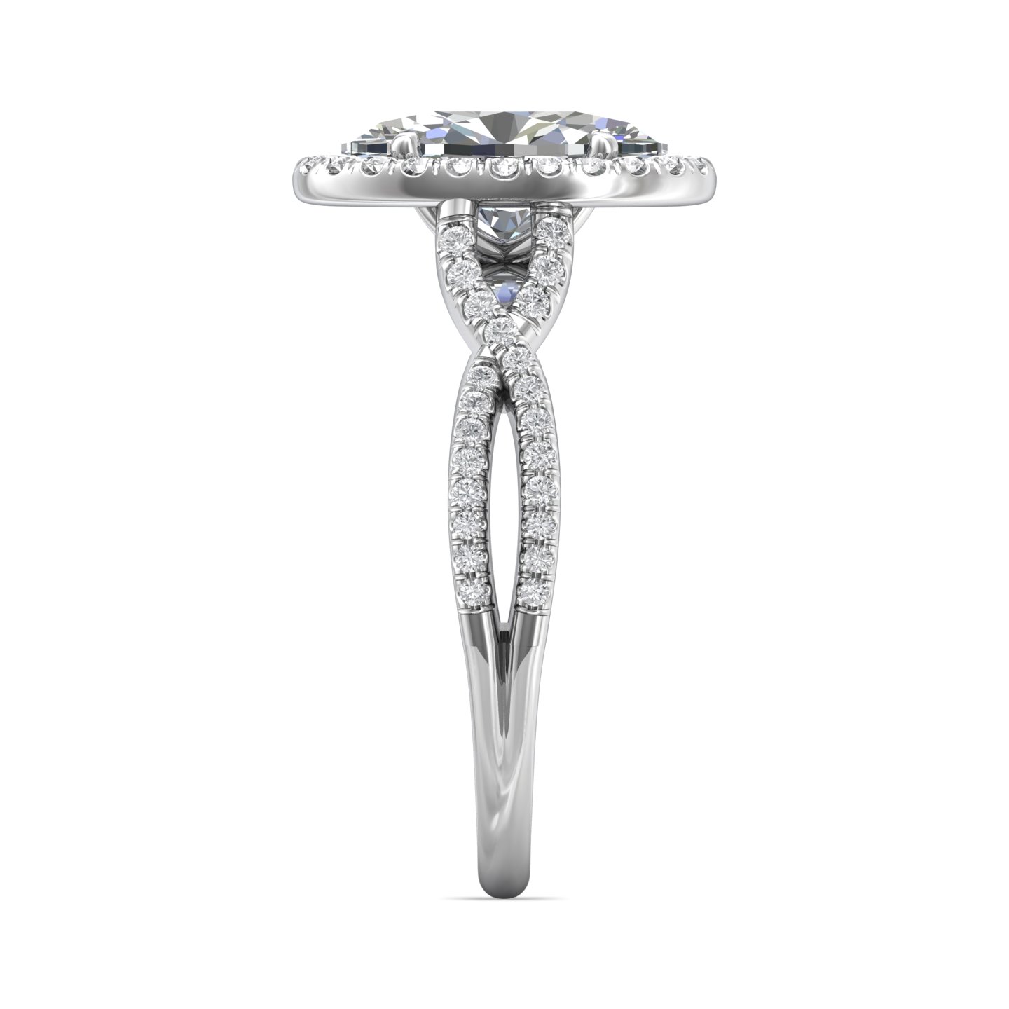 Platinum Oval Diamond Engagement Ring