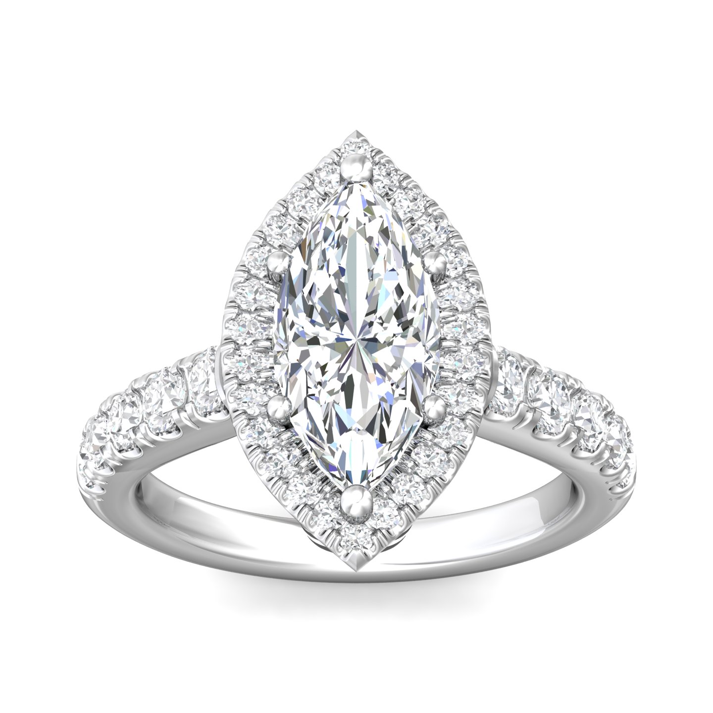 Platinum Marquise Diamond Engagement Ring