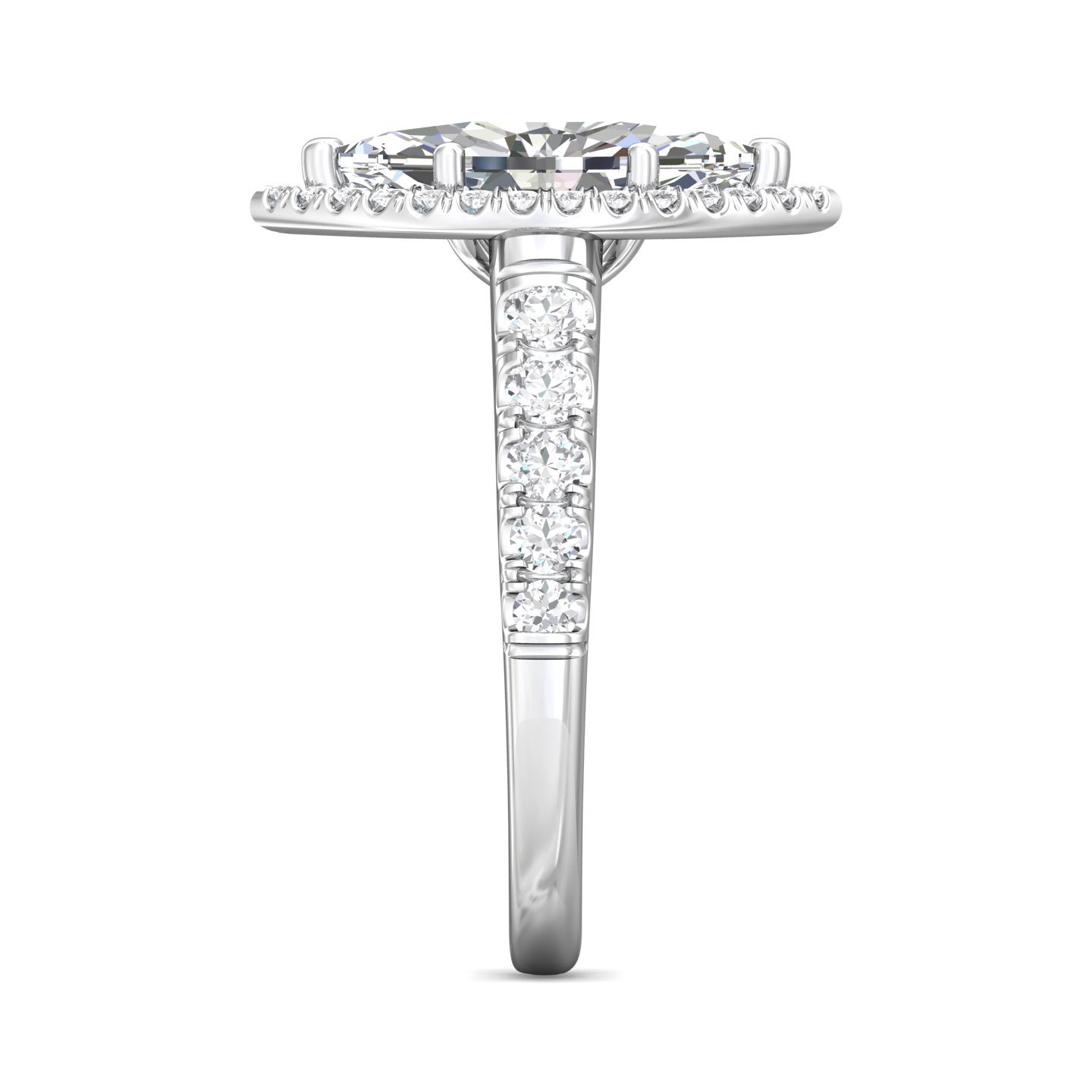 Platinum Marquise Diamond Engagement Ring