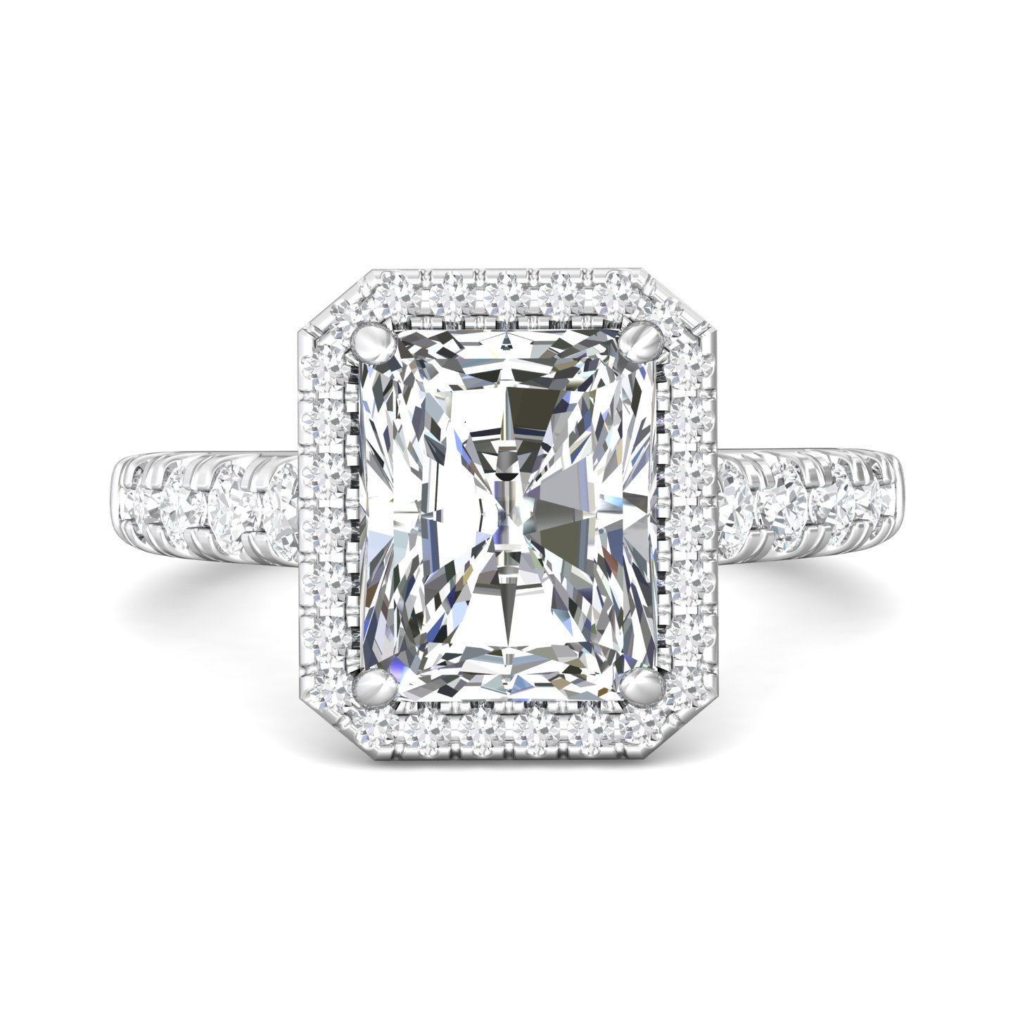 Platinum Radiant Diamond Engagement Ring
