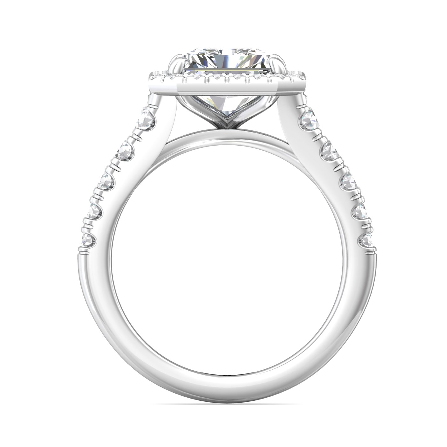 Platinum Radiant Diamond Engagement Ring