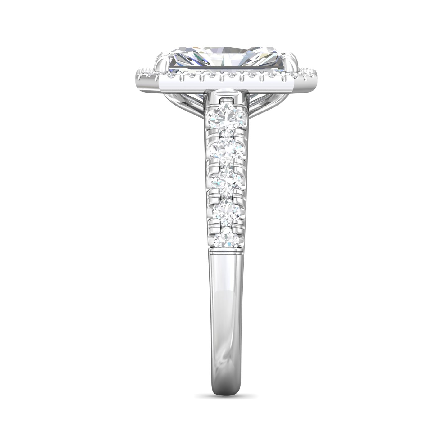 Platinum Radiant Diamond Engagement Ring