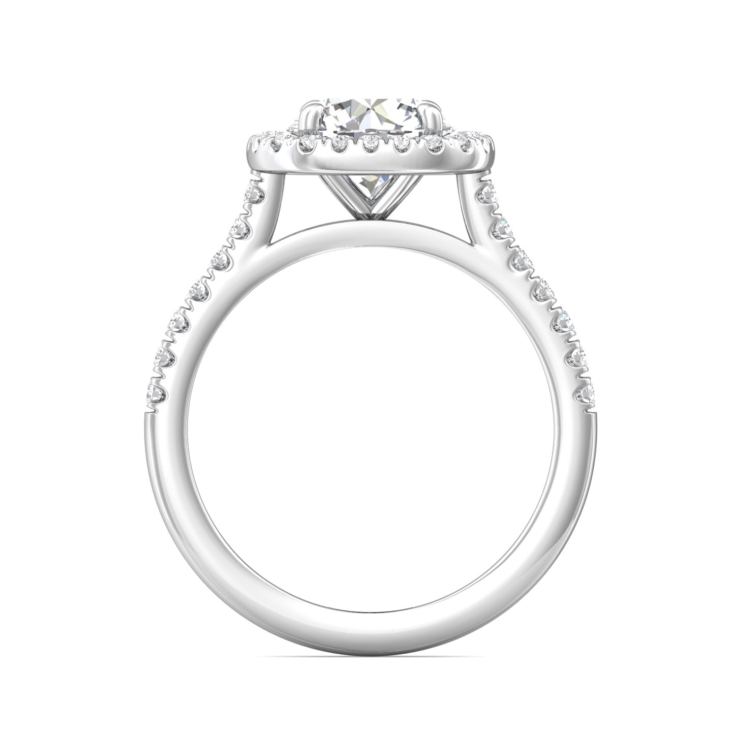 Platinum Cushion Diamond Engagement Ring