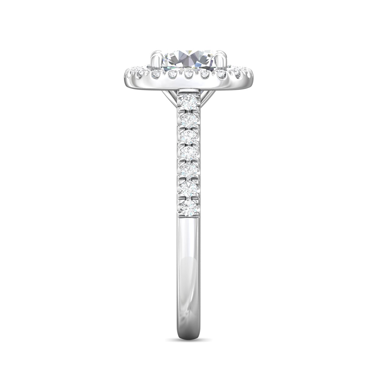 Platinum Cushion Diamond Engagement Ring