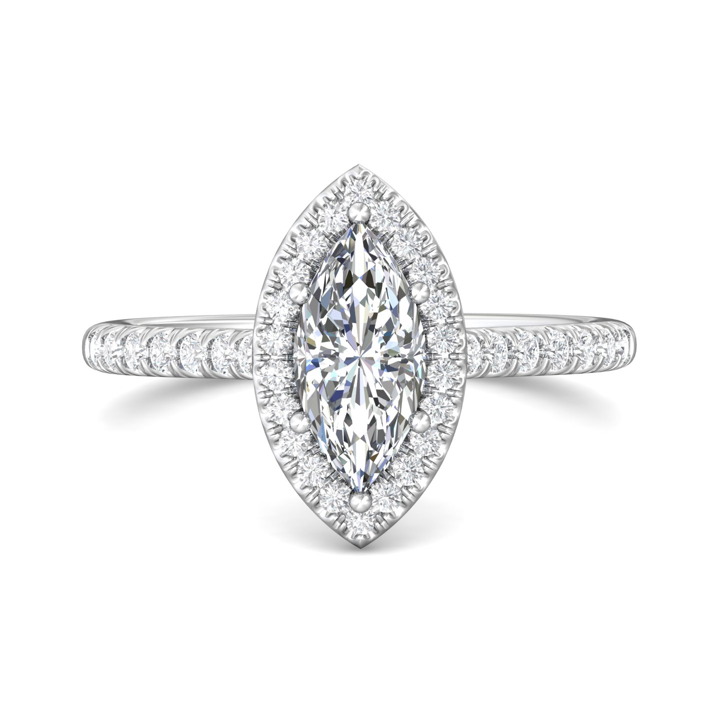 Platinum Marquise Diamond Engagement Ring