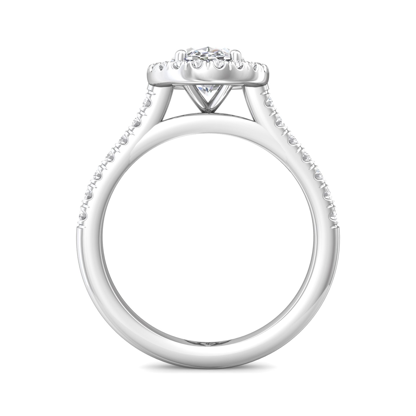 Platinum Oval Diamond Engagement Ring