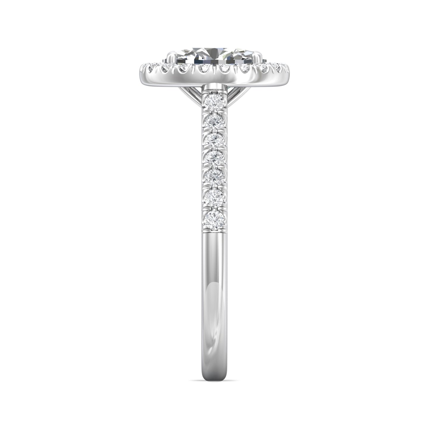 Platinum Oval Diamond Engagement Ring