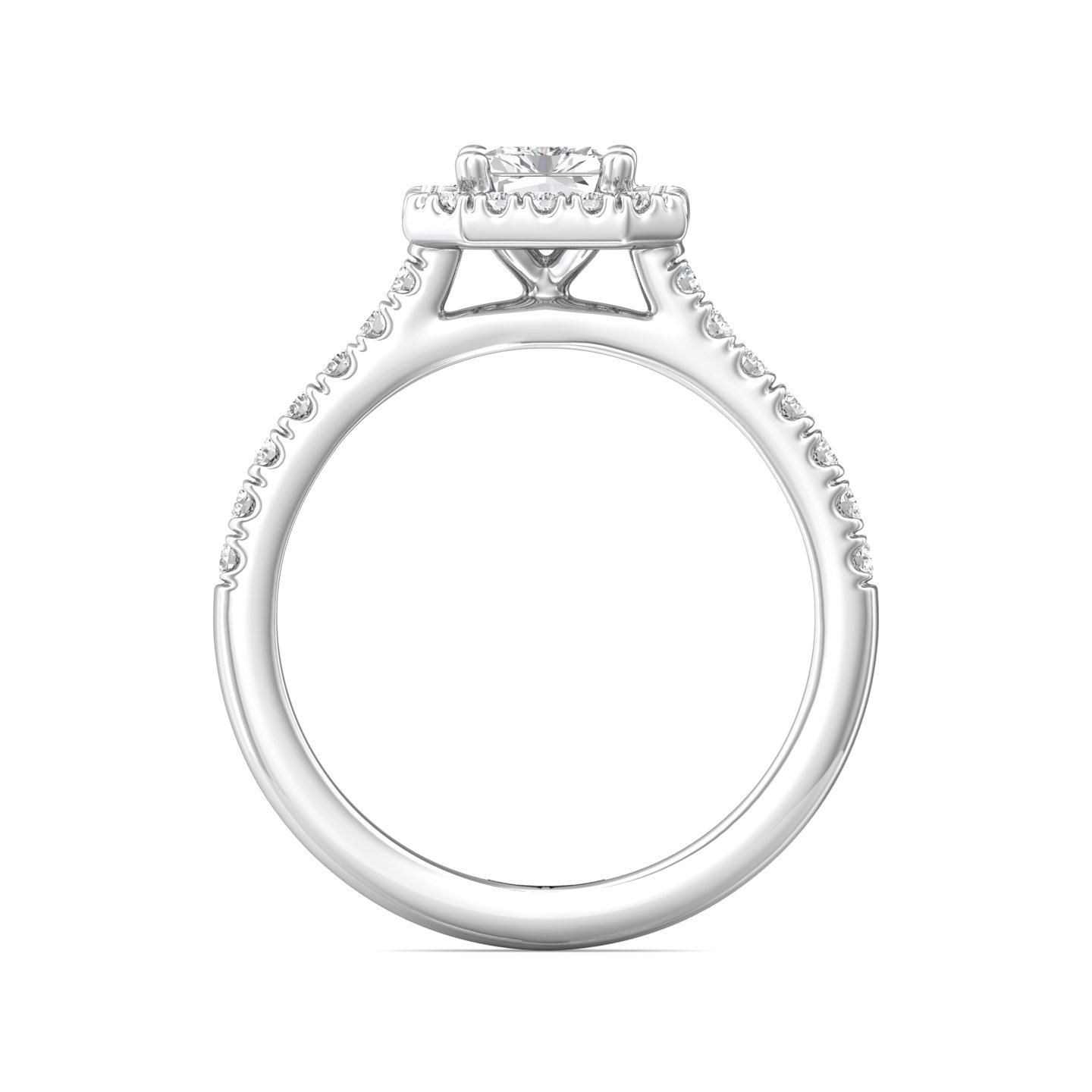 Platinum Radiant Diamond Engagement Ring