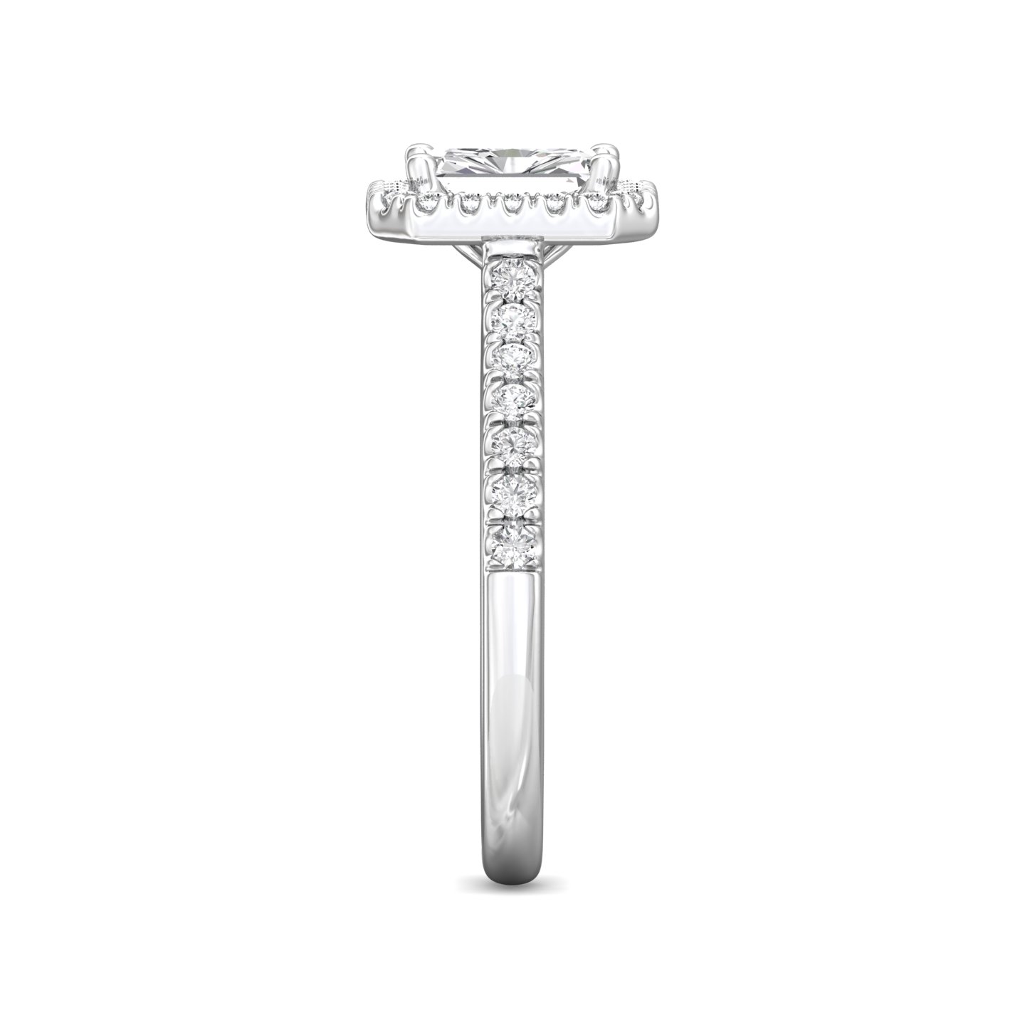 Platinum Radiant Diamond Engagement Ring