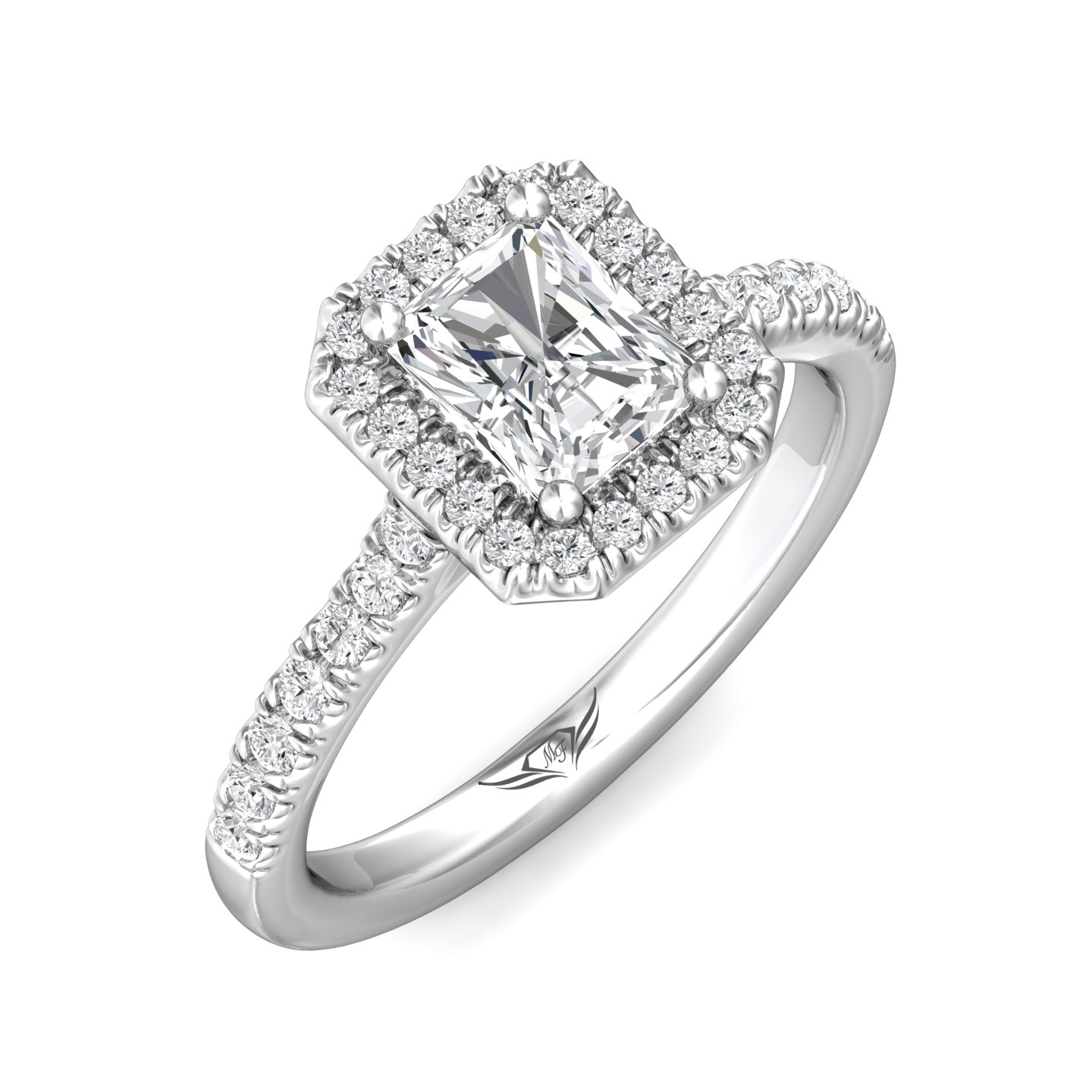 Platinum Radiant Diamond Engagement Ring