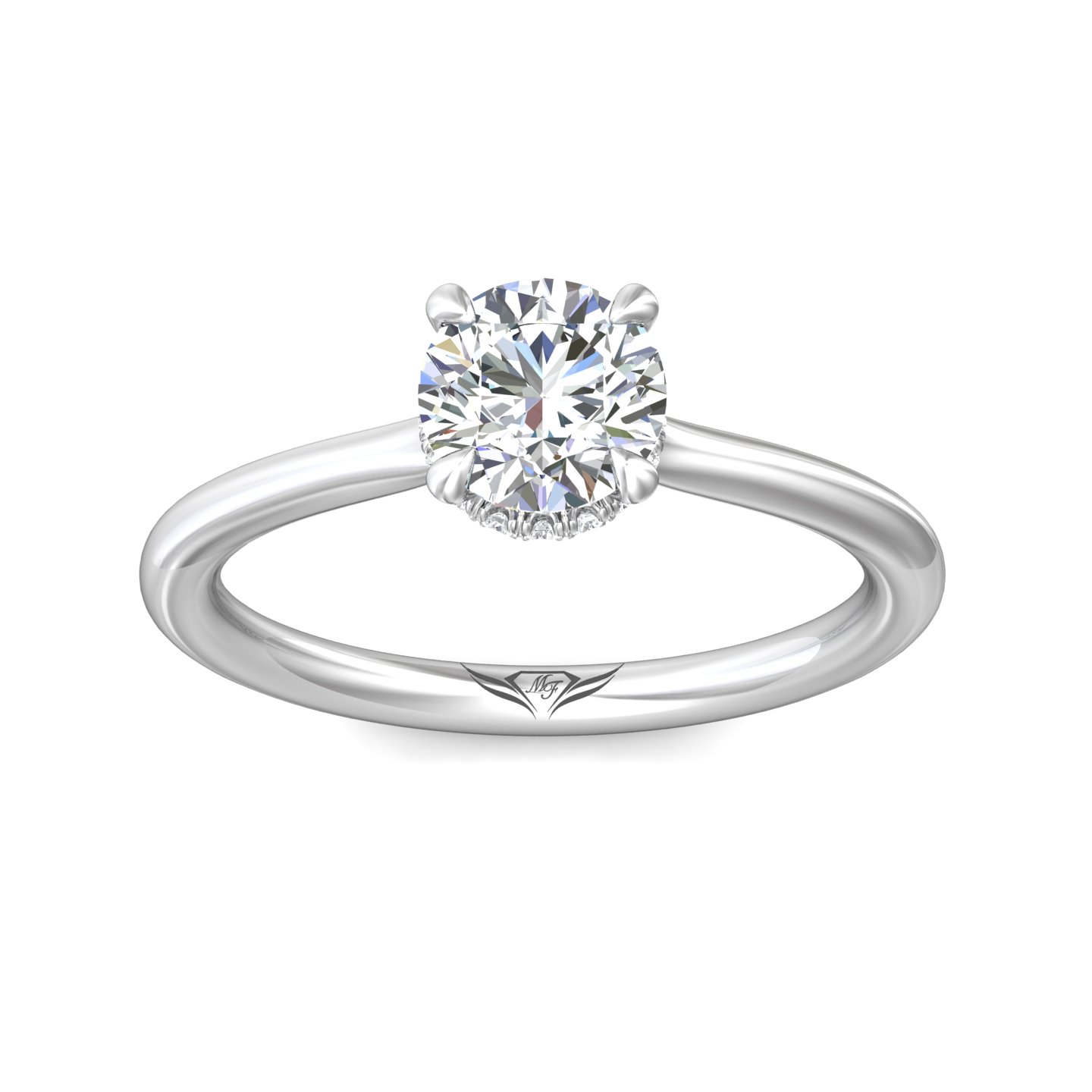 Platinum Round Diamond Engagement Ring