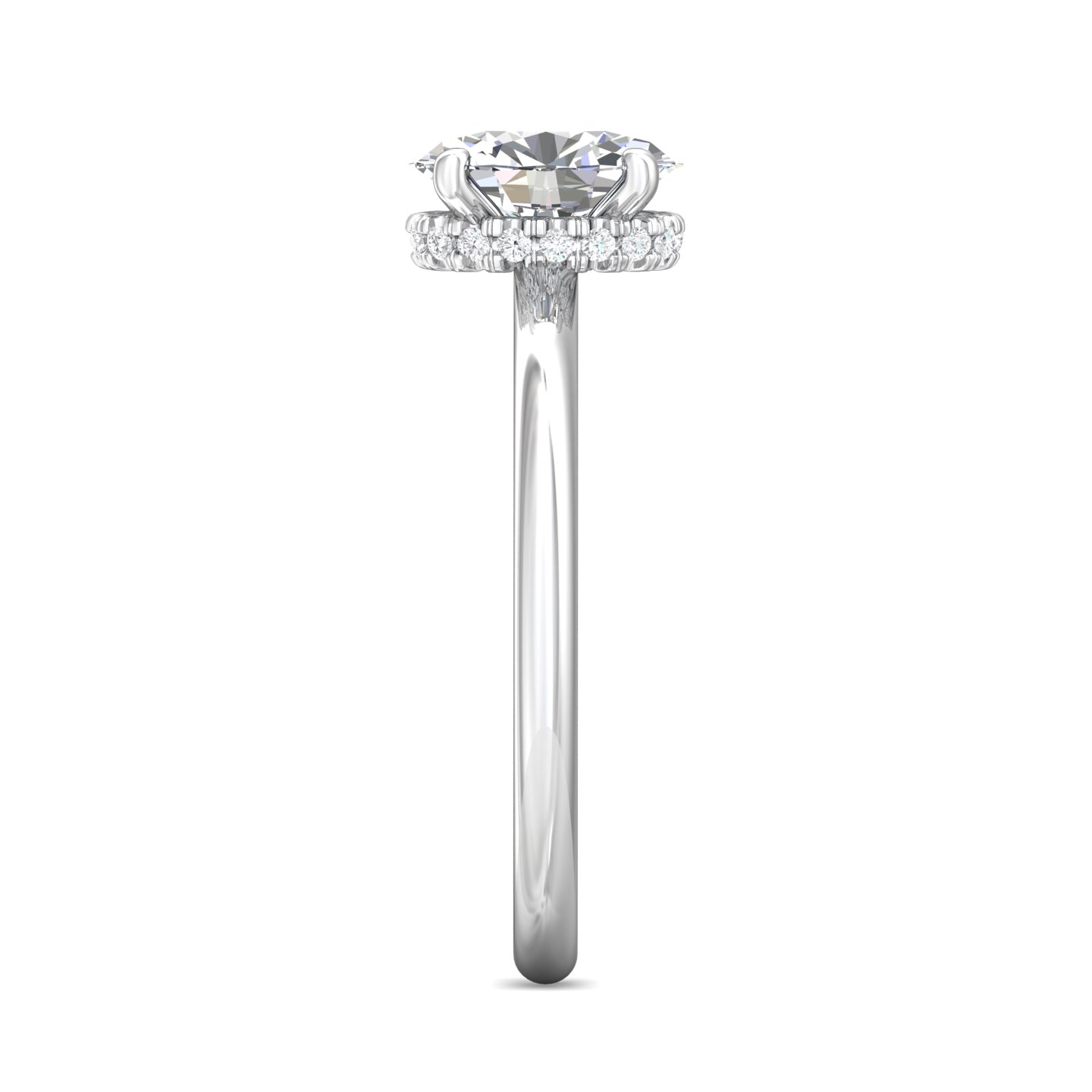 Platinum Oval Diamond Engagement Ring