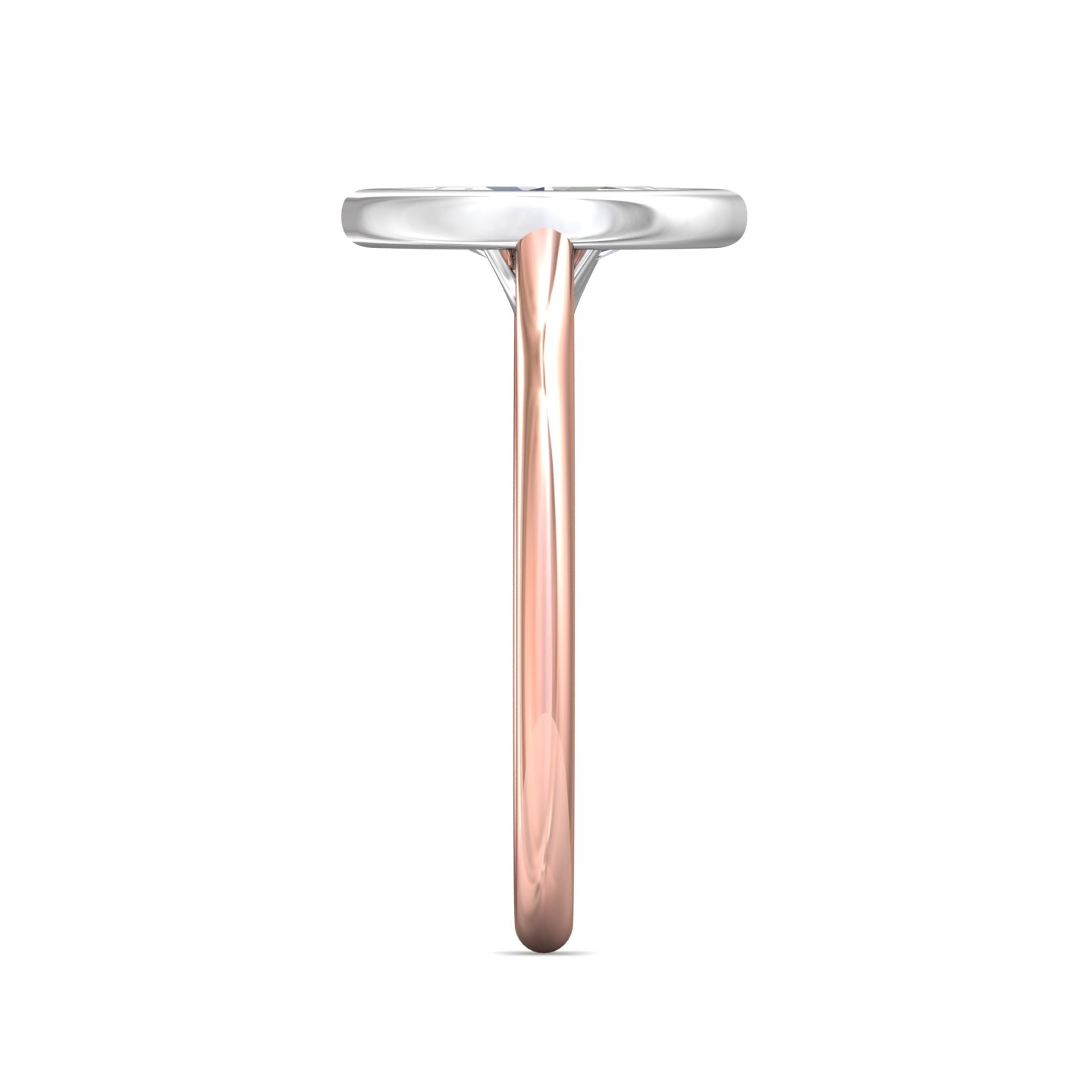 18K White and Rose Gold Marquise Diamond Engagement Ring