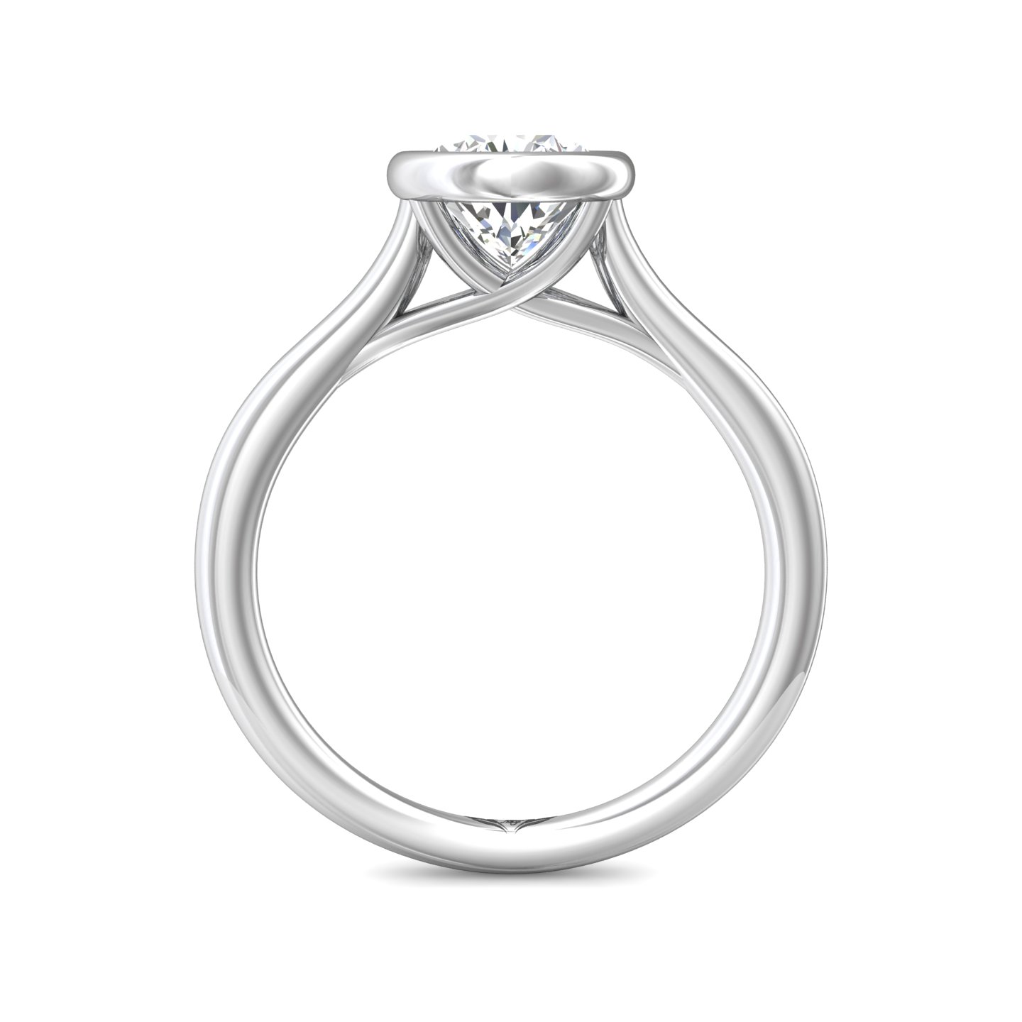 Platinum Pear Shape Diamond Engagement Ring
