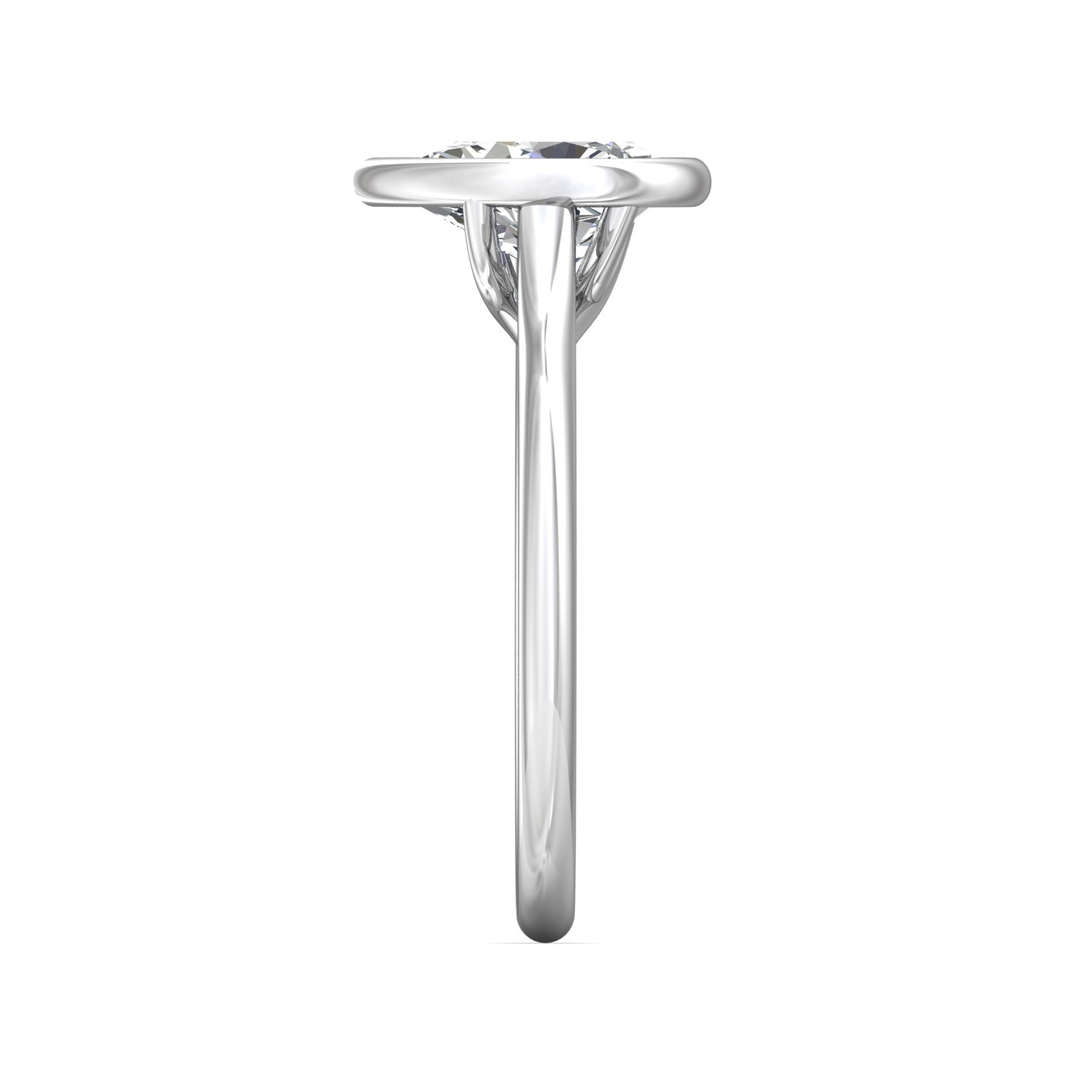 Platinum Pear Shape Diamond Engagement Ring