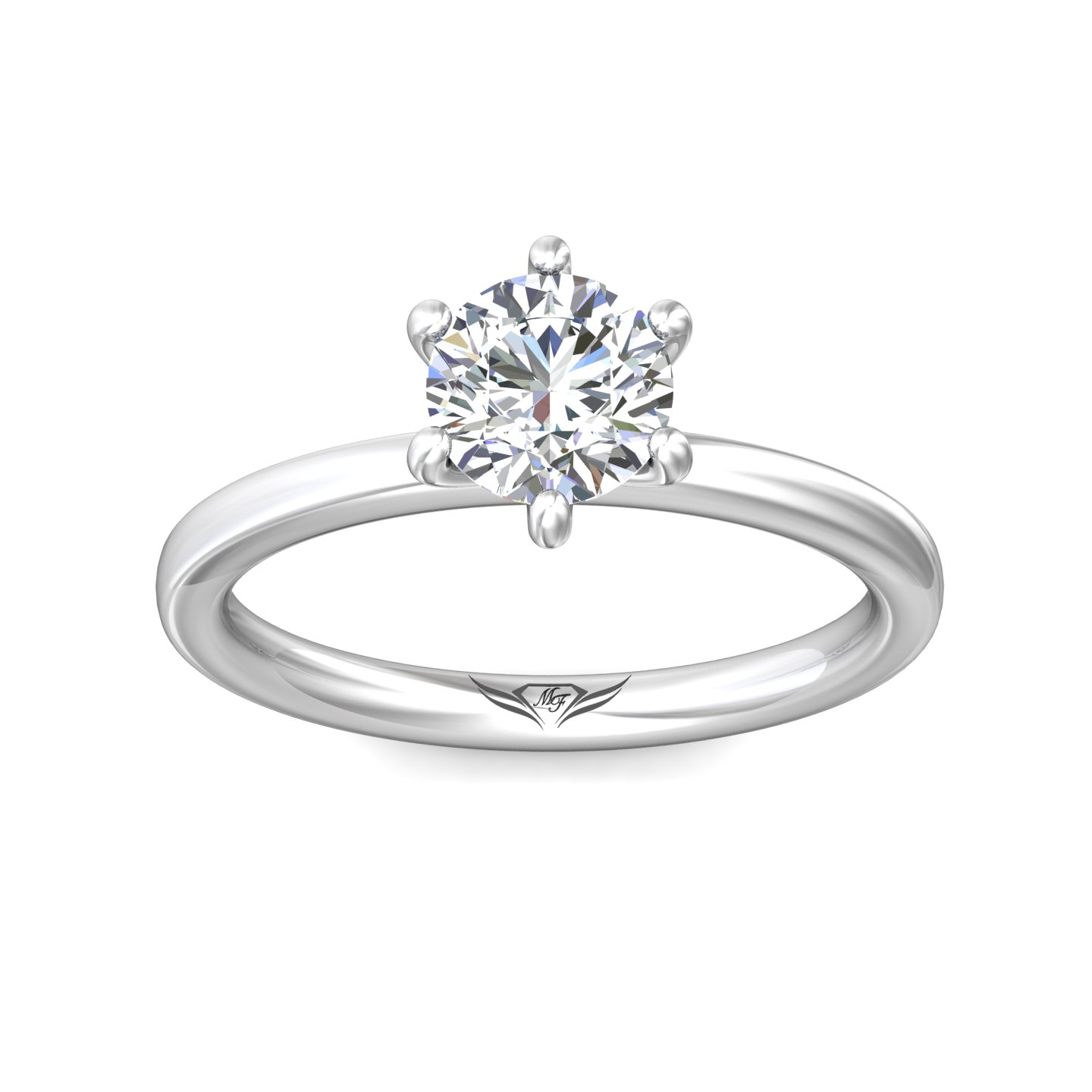 Platinum Round Diamond Engagement Ring