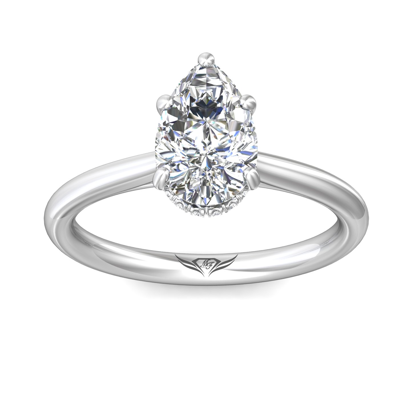 Platinum Oval Diamond Engagement Ring