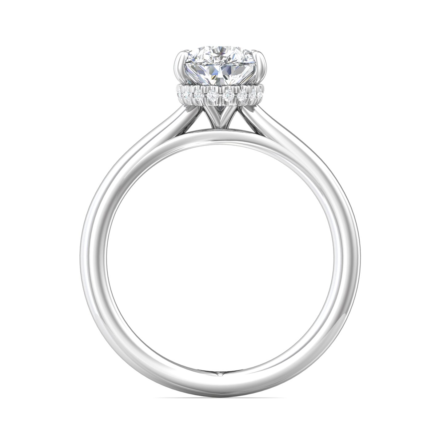 Platinum Oval Diamond Engagement Ring