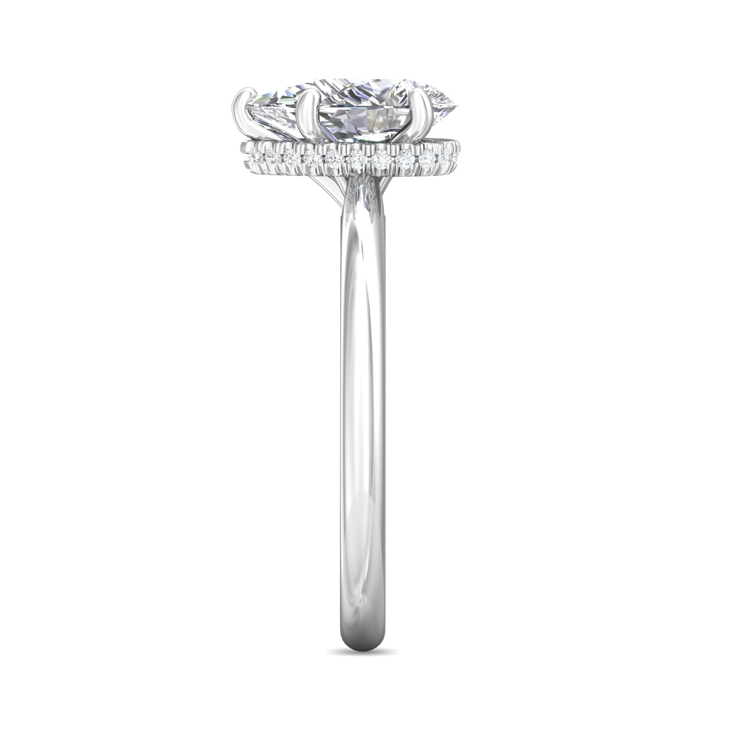Platinum Oval Diamond Engagement Ring
